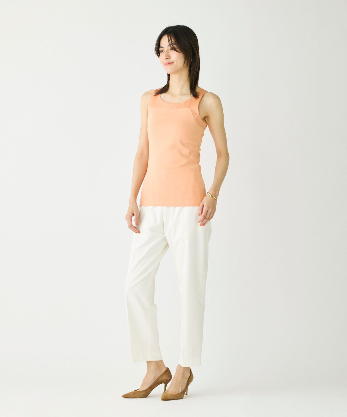 DAY by DAY it&rsquo;s international「サテン切り替えタンクトップ《スビン綿MIXフライス》」|タンクトップ|