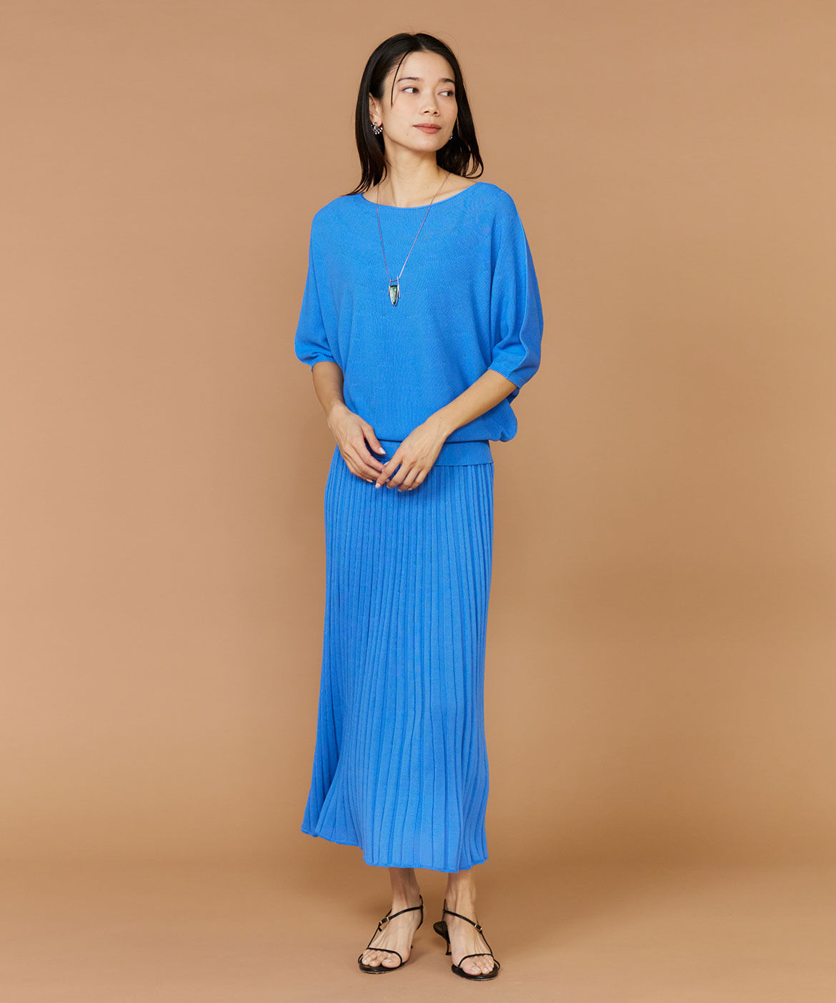 INED「《大きいサイズ》ドルマンスリーブニット《Cuoo》」|ニット・セーター|