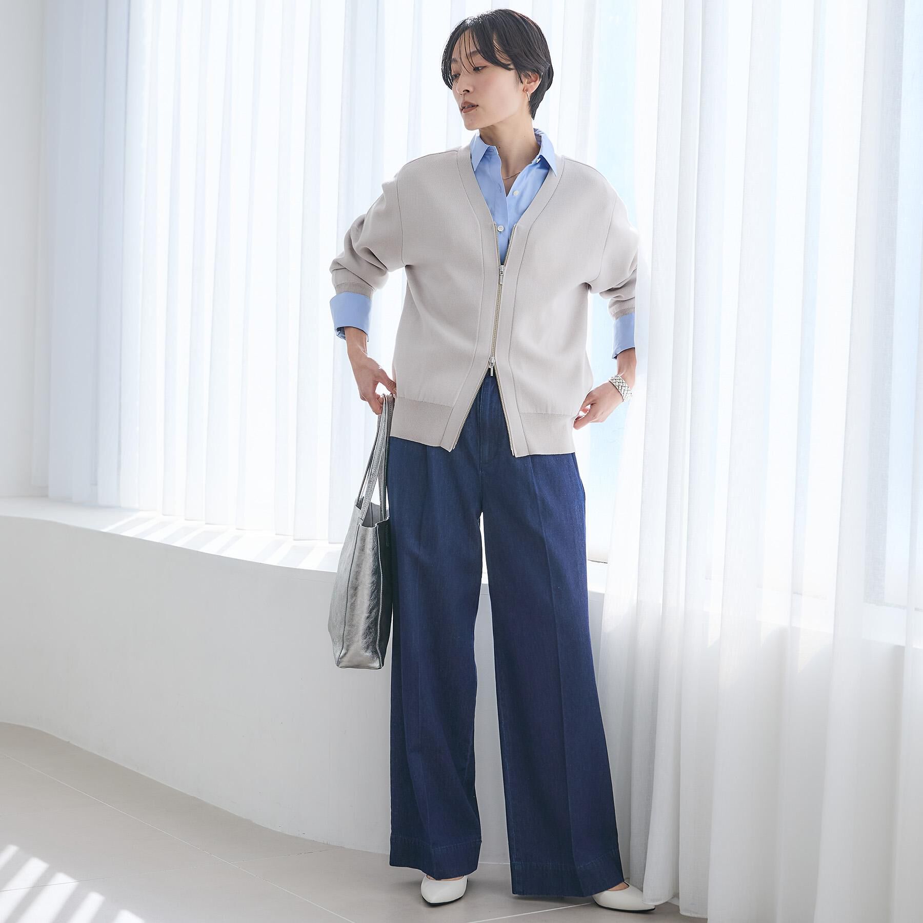 UNTITLED「【セットアップ可/ワイド】ライトウェイトデニムパンツ」|デニム|