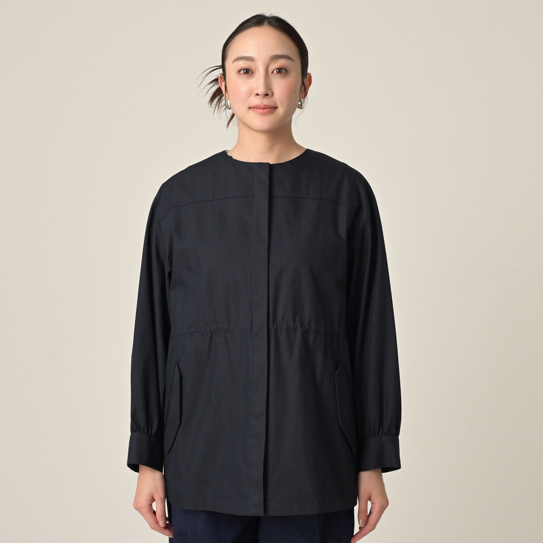 UNTITLED「【はっ水】ライトコットンミリタリーコート」|ノーカラーコート|