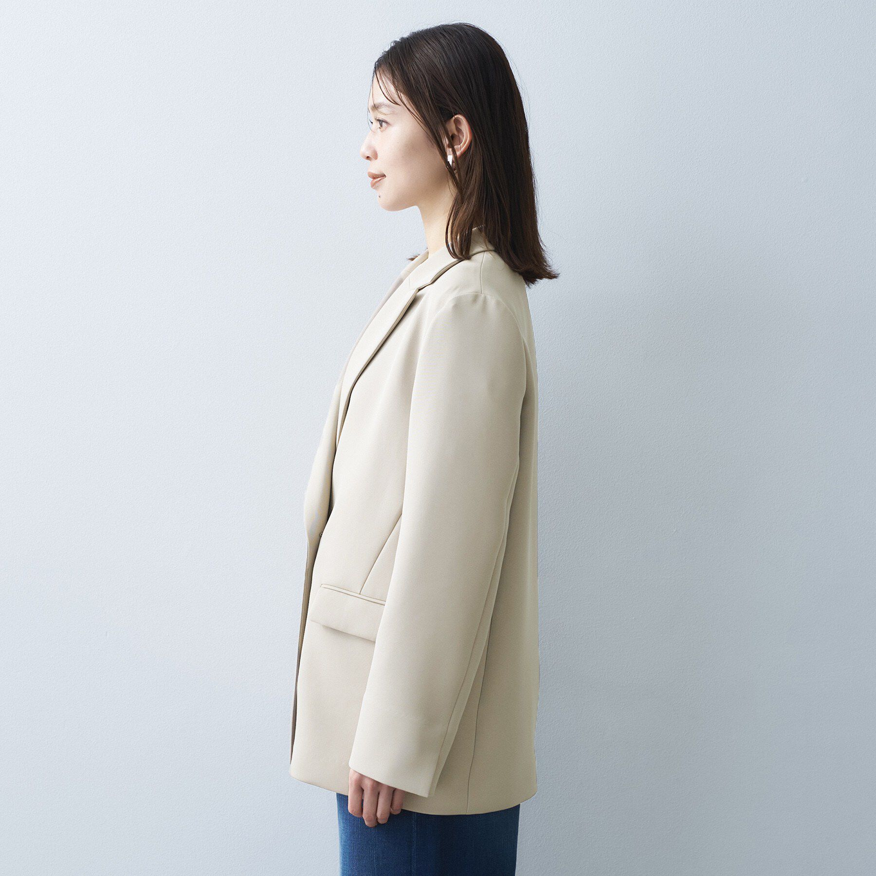 UNTITLED「【洗える/ストレッチ性】ダブルブレストジャケット」|テーラードジャケット|