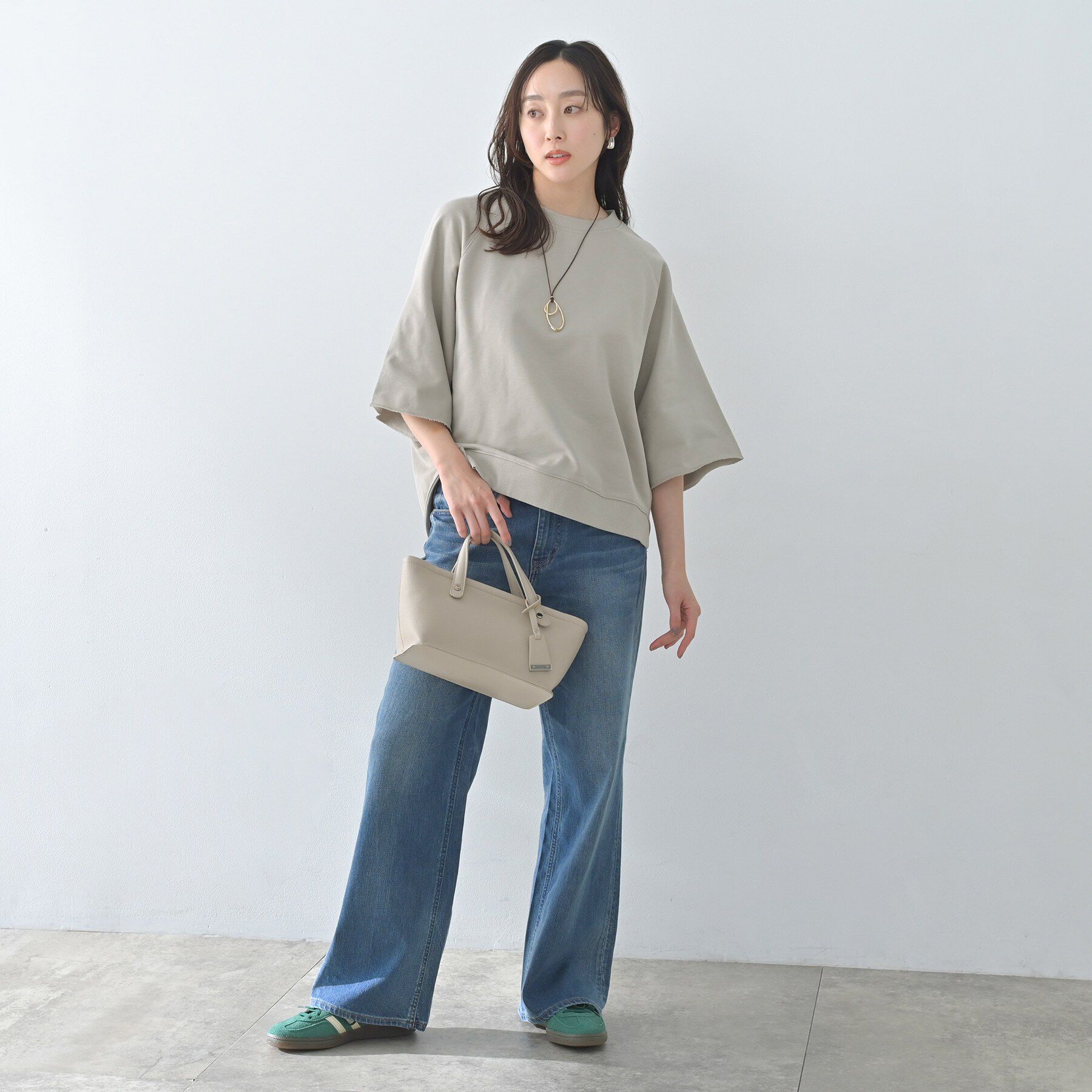 UNTITLED「【Liyoca】裏毛ハーフスリーブプルオーバー」|Tシャツ・カットソー|