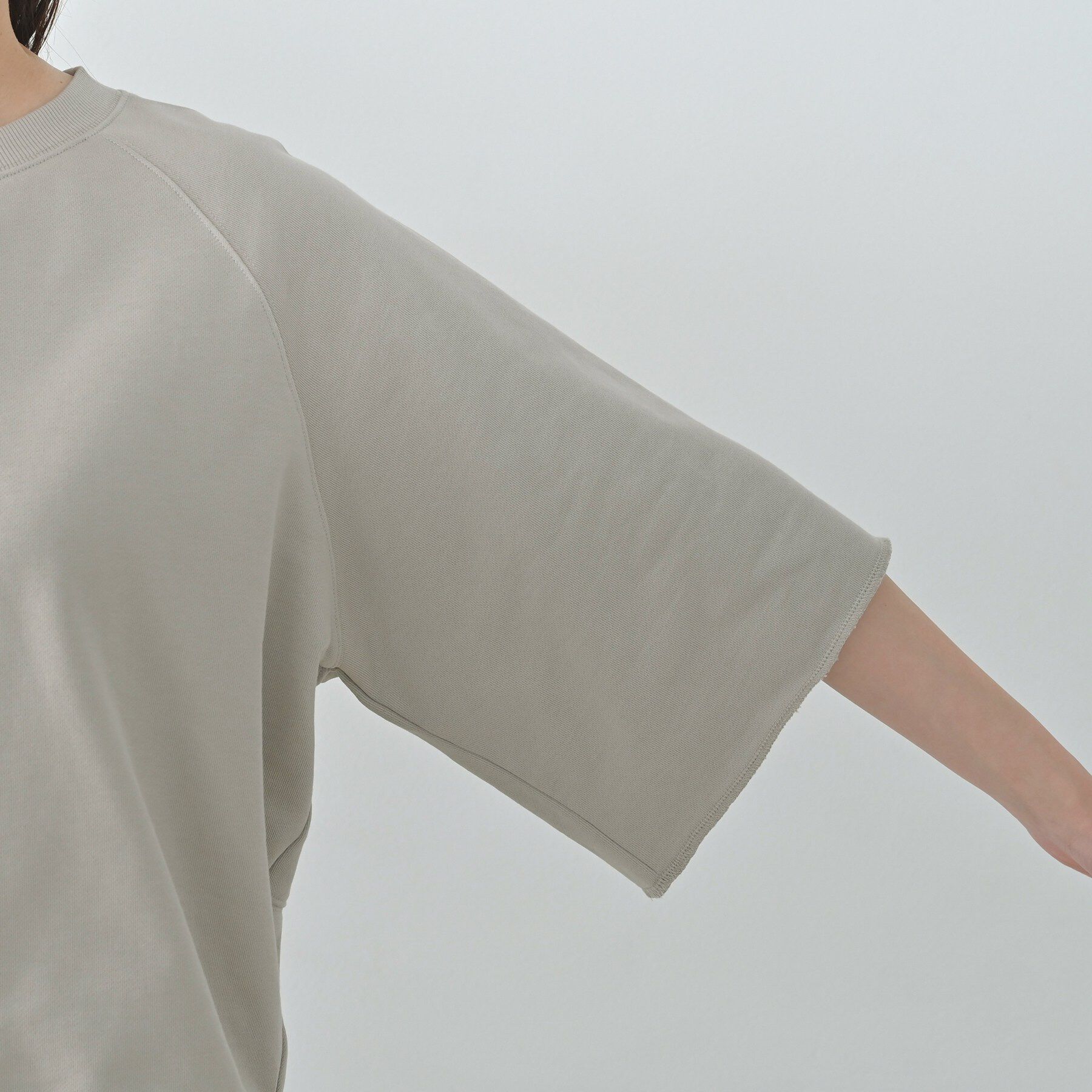 UNTITLED「【Liyoca】裏毛ハーフスリーブプルオーバー」|Tシャツ・カットソー|