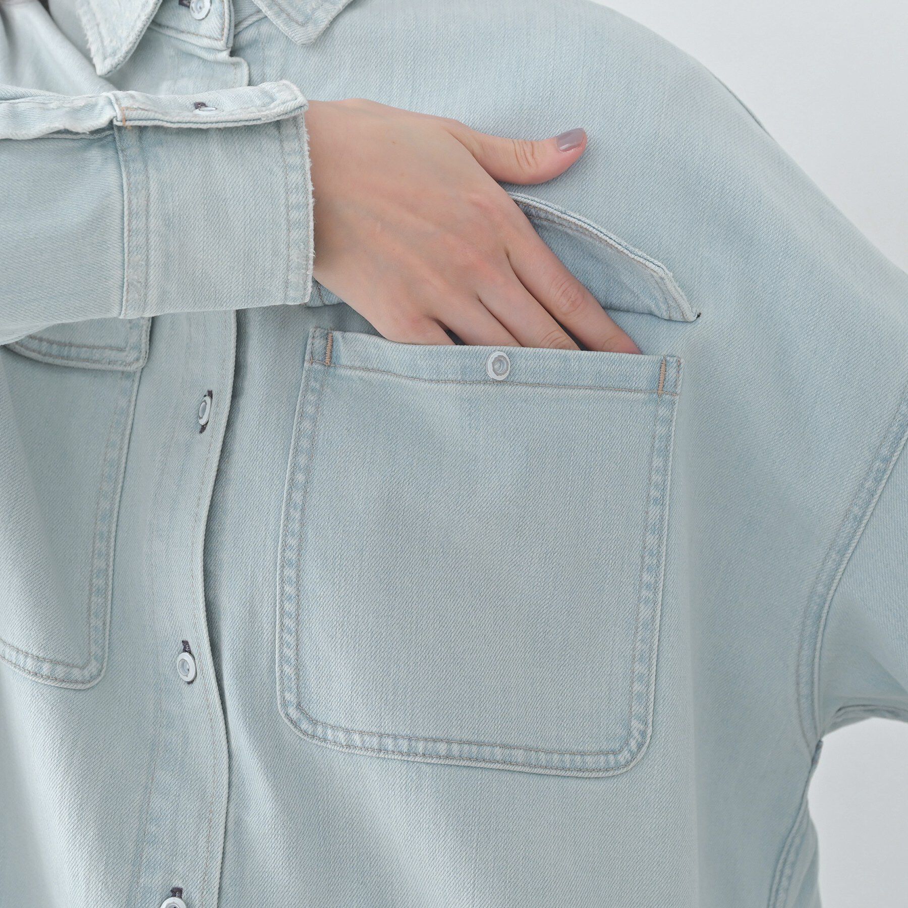 UNTITLED「【Healthy DENIM】Almond（アーモンド）ビッグシャツ」|シャツ・ブラウス|