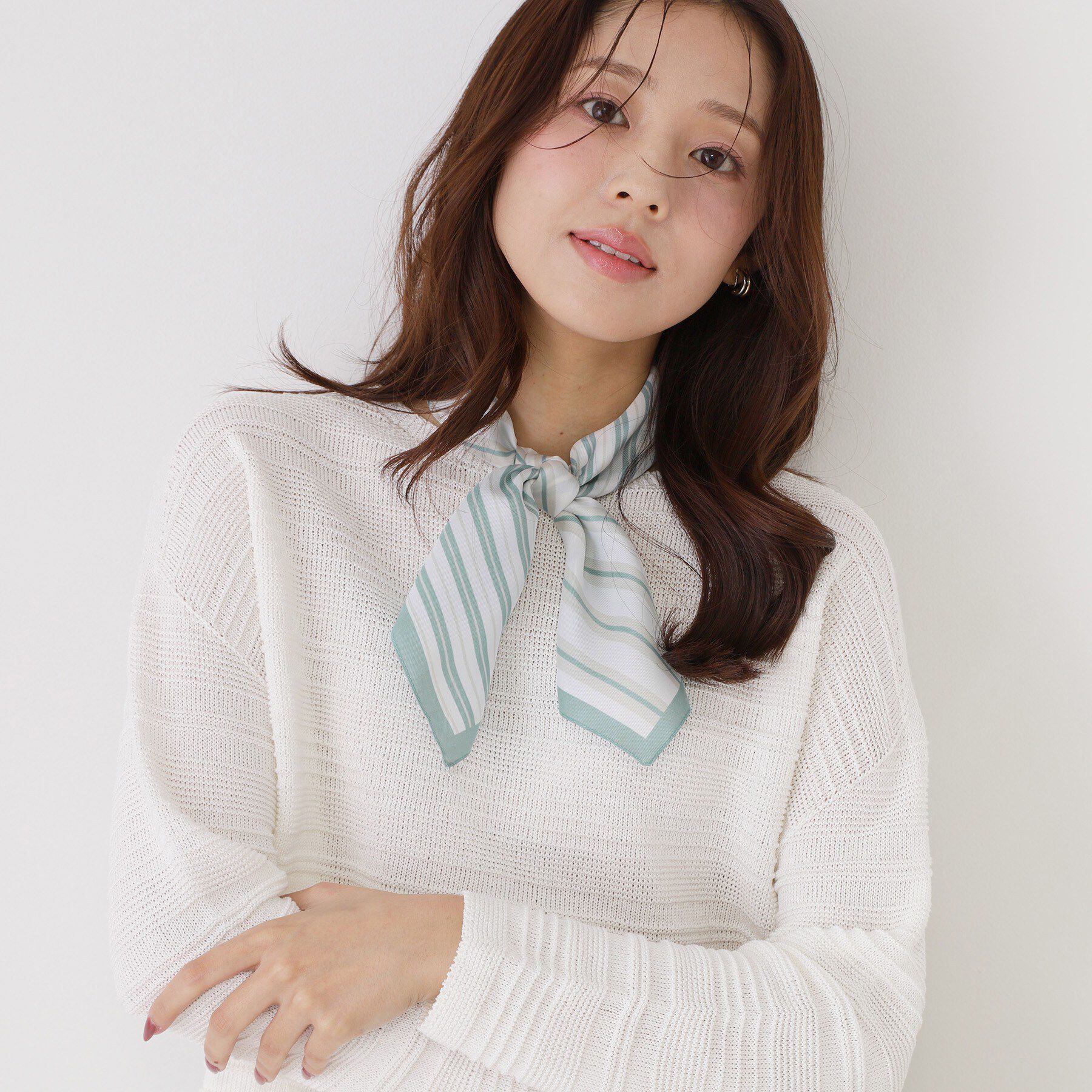 COUP DE CHANCE「【ストライプ柄／イタリア製】スカーフ」|ストール|