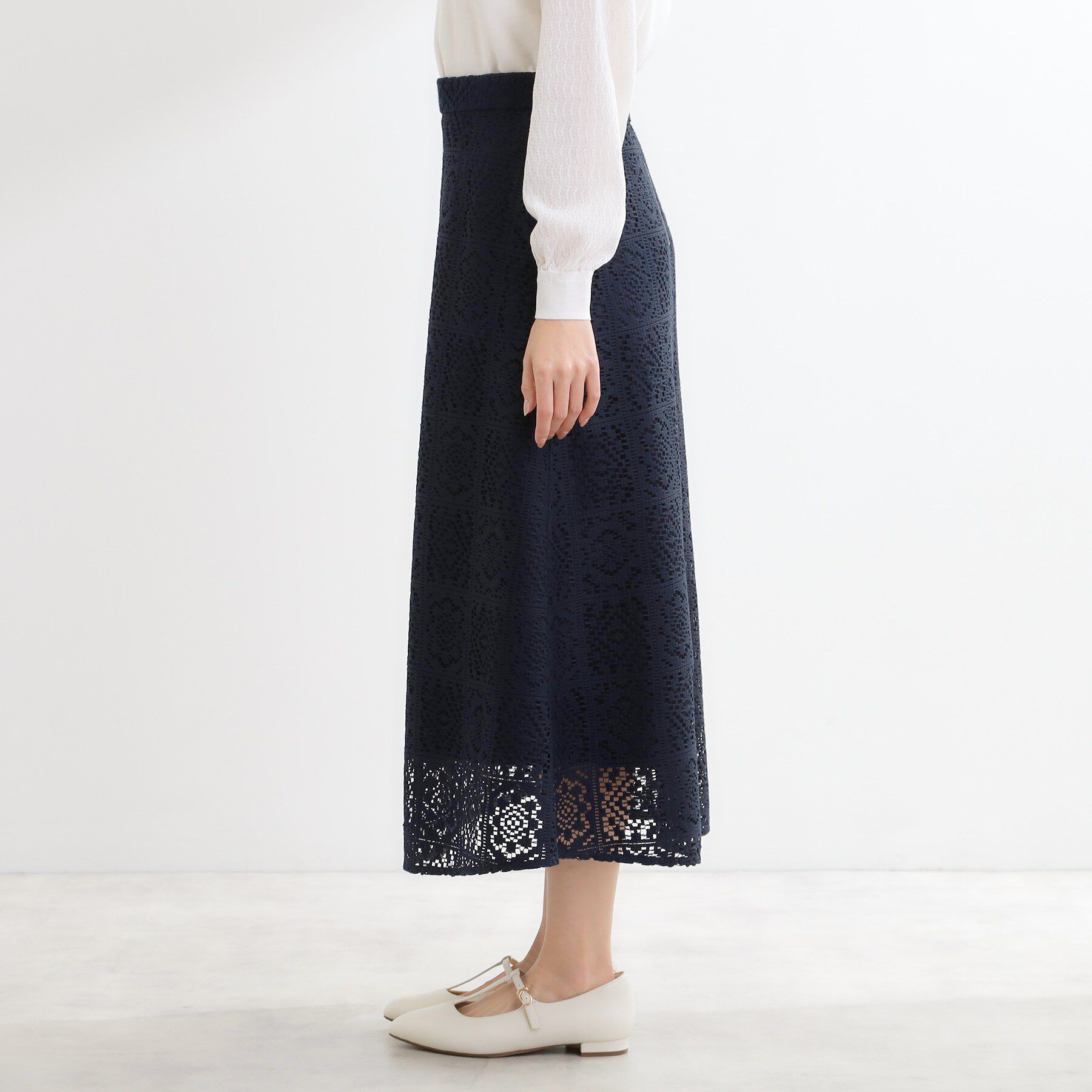 Reflect「【セットアップ可】レースミディアムスカート」|スカート|