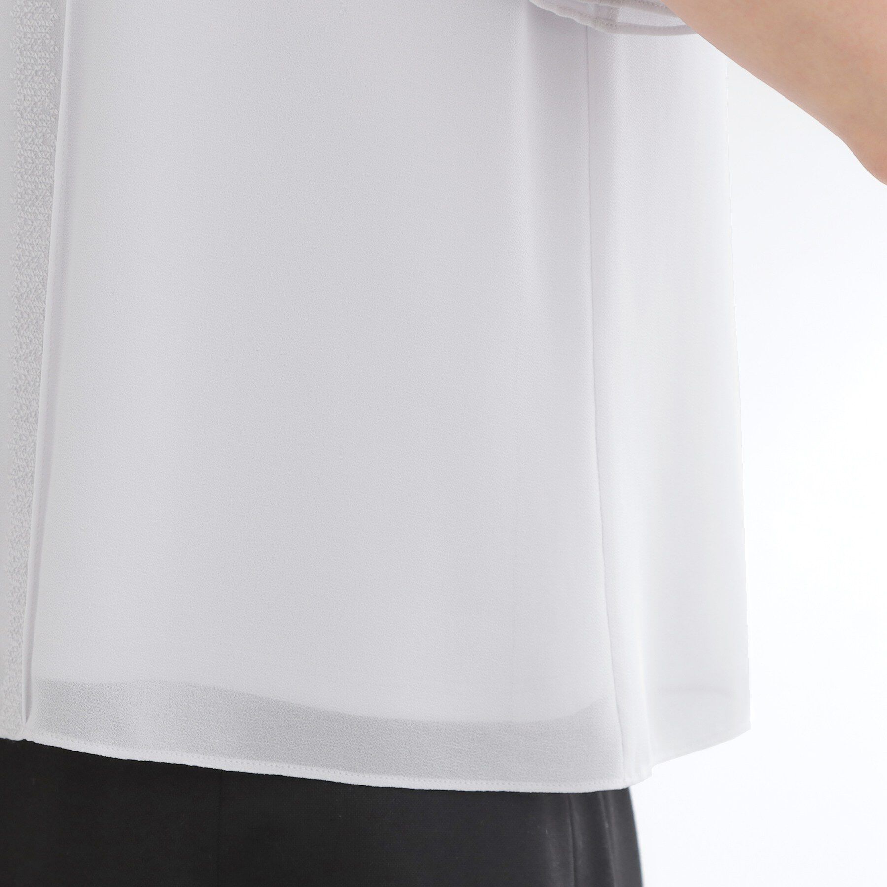 Reflect「【UVカット／接触冷感】五分袖シフォンブラウス」|シャツ・ブラウス|