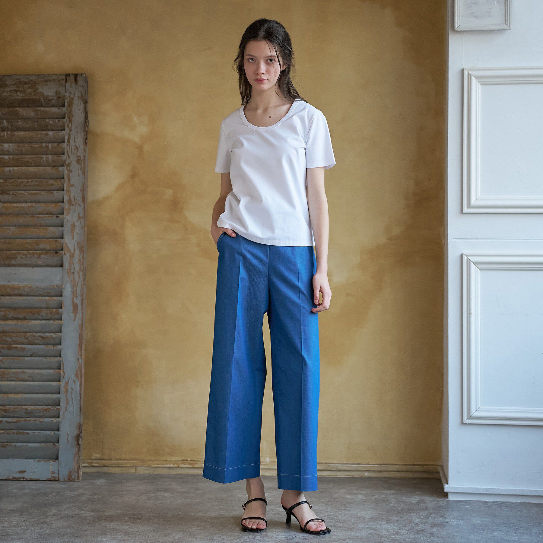 DRESSTERIOR「【接触冷感/抗菌防臭/UVカット】COOL DEODORANT JERSEY UネックTシャツ」|Tシャツ・カットソー|