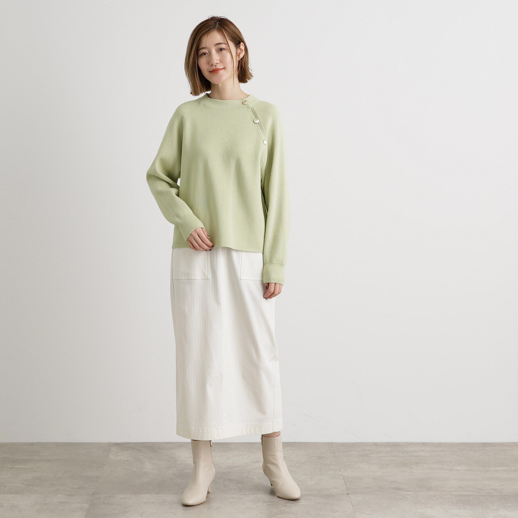 grove「肩釦ラグランスリーブプルオーバー」|ニット・セーター|