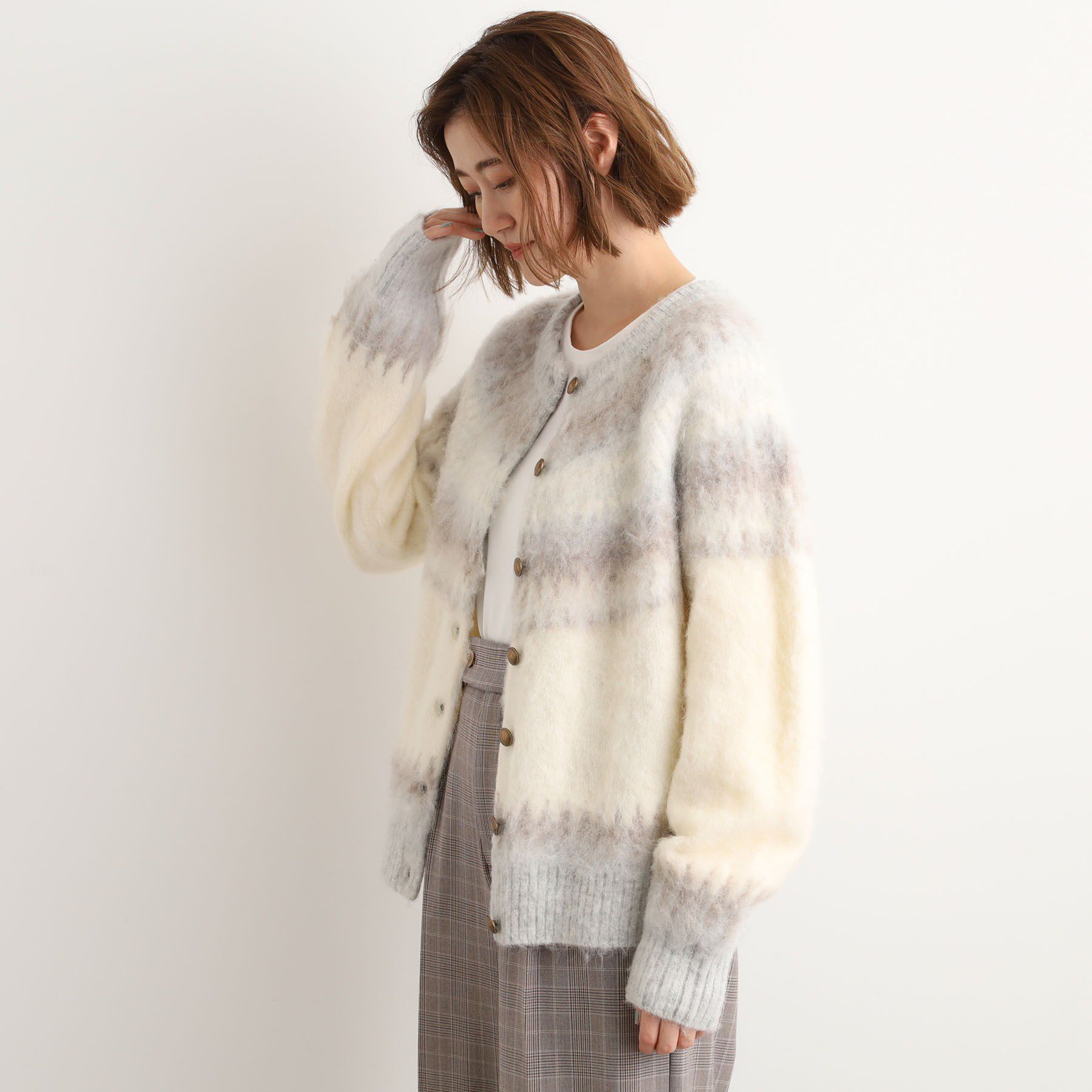 grove「求心柄ジャカードニットカーディガン」|カーディガン|