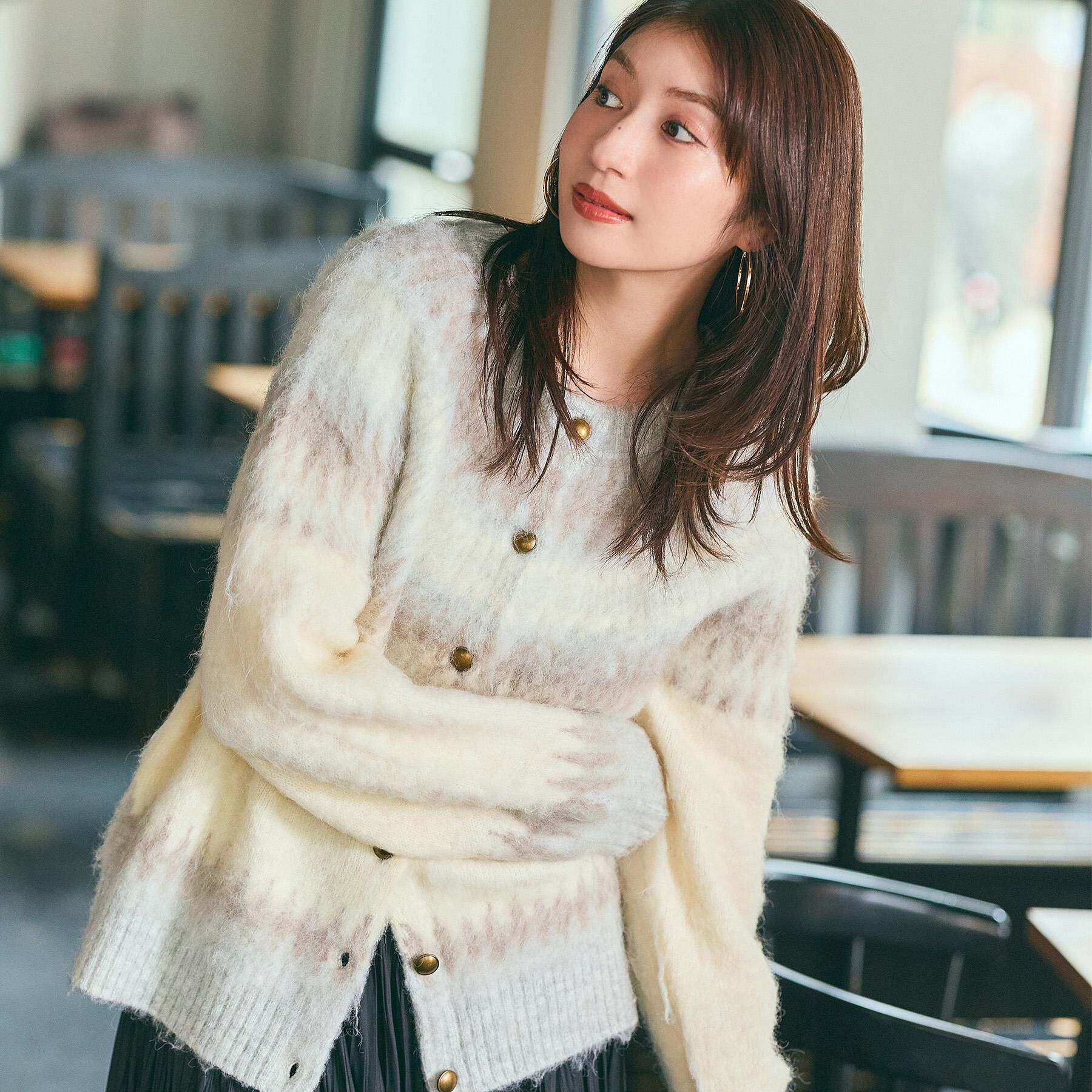 grove「求心柄ジャカードニットカーディガン」|カーディガン|