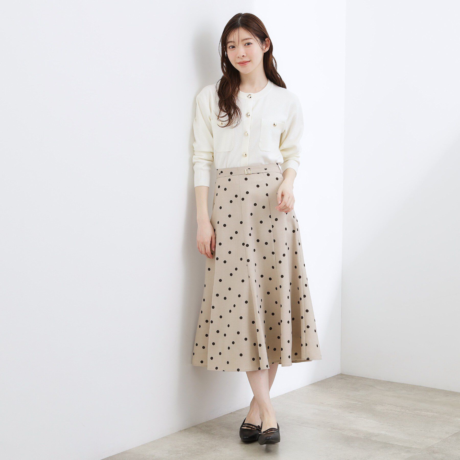 grove「【貴島明日香さん着用・洗える】ランダムドットマーメイドスカート」|スカート|