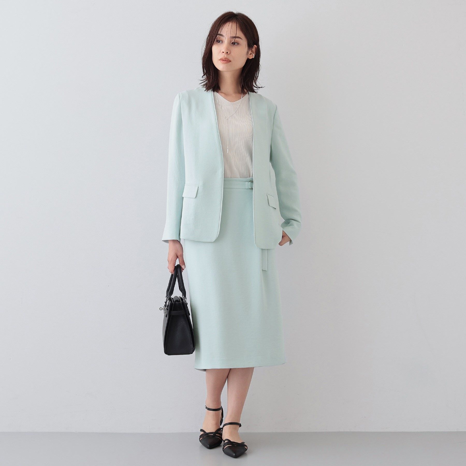 INDIVI「【着る日傘/遮熱/UVケア】ノーカラージャケット」|スーツ|