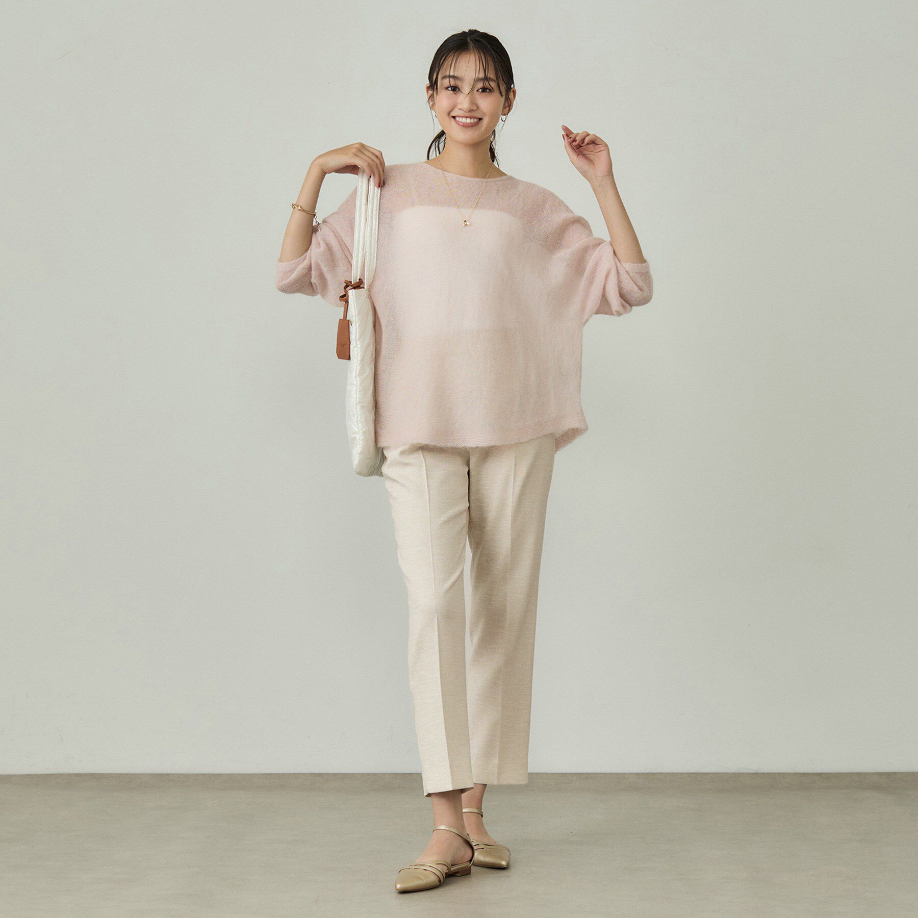 INDIVI「【こなれSETUP】リネンライクテーパードパンツ」|その他|