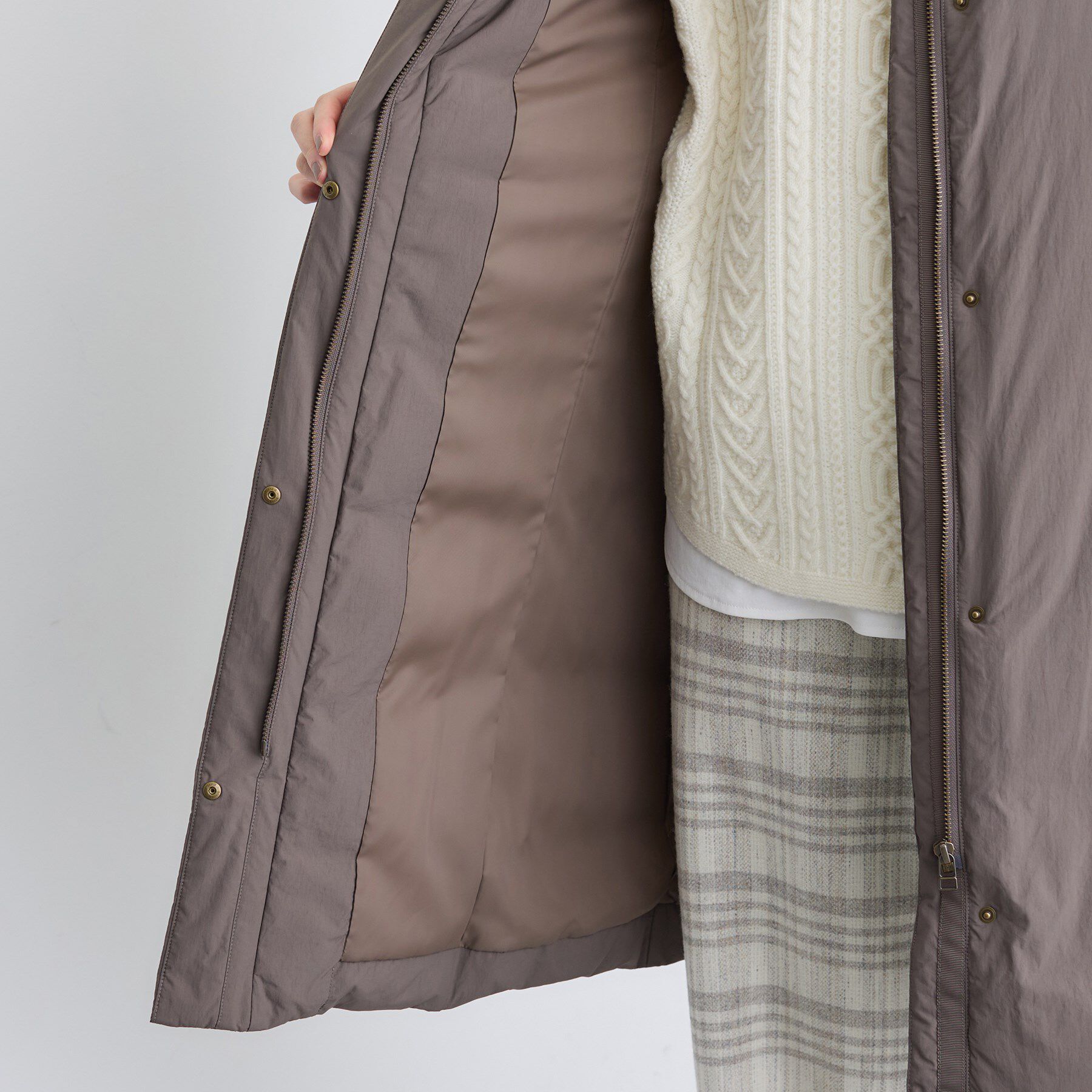 INDIVI「【撥水／洗える】ステッチレス ロングダウンコート」|ダウン|