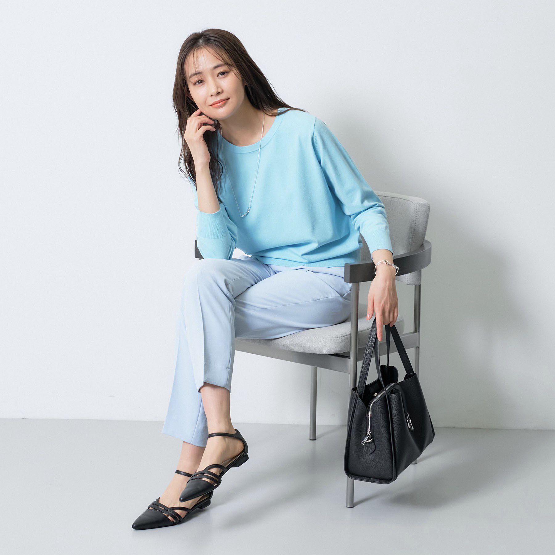 INDIVI「【洗える／アンサンブル可能】シンプルデザインニット」|ニット・セーター|