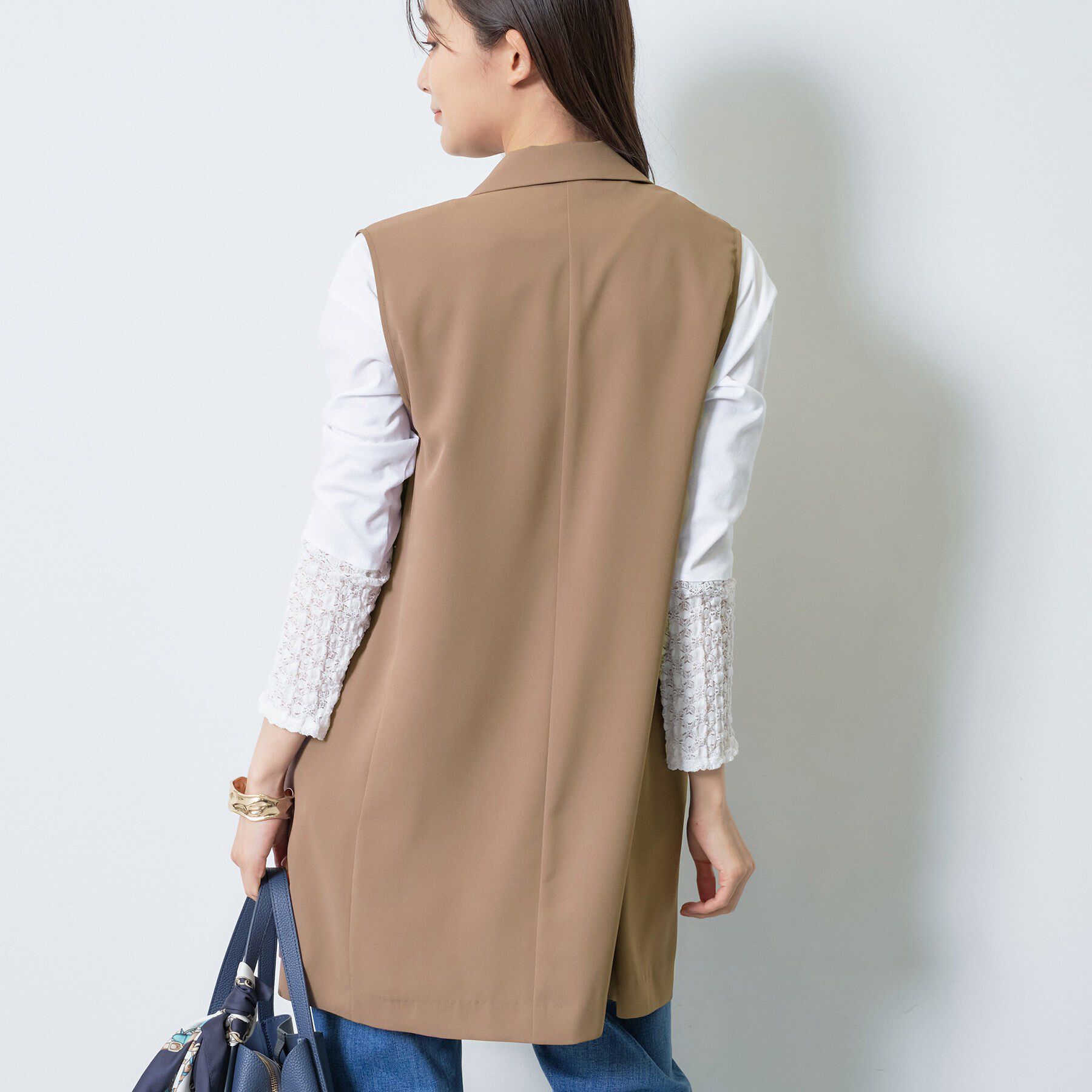 INDIVI「【さらに軽く軽快！／着る日傘】颯爽ジレジャケット」|ベスト・ジレ|