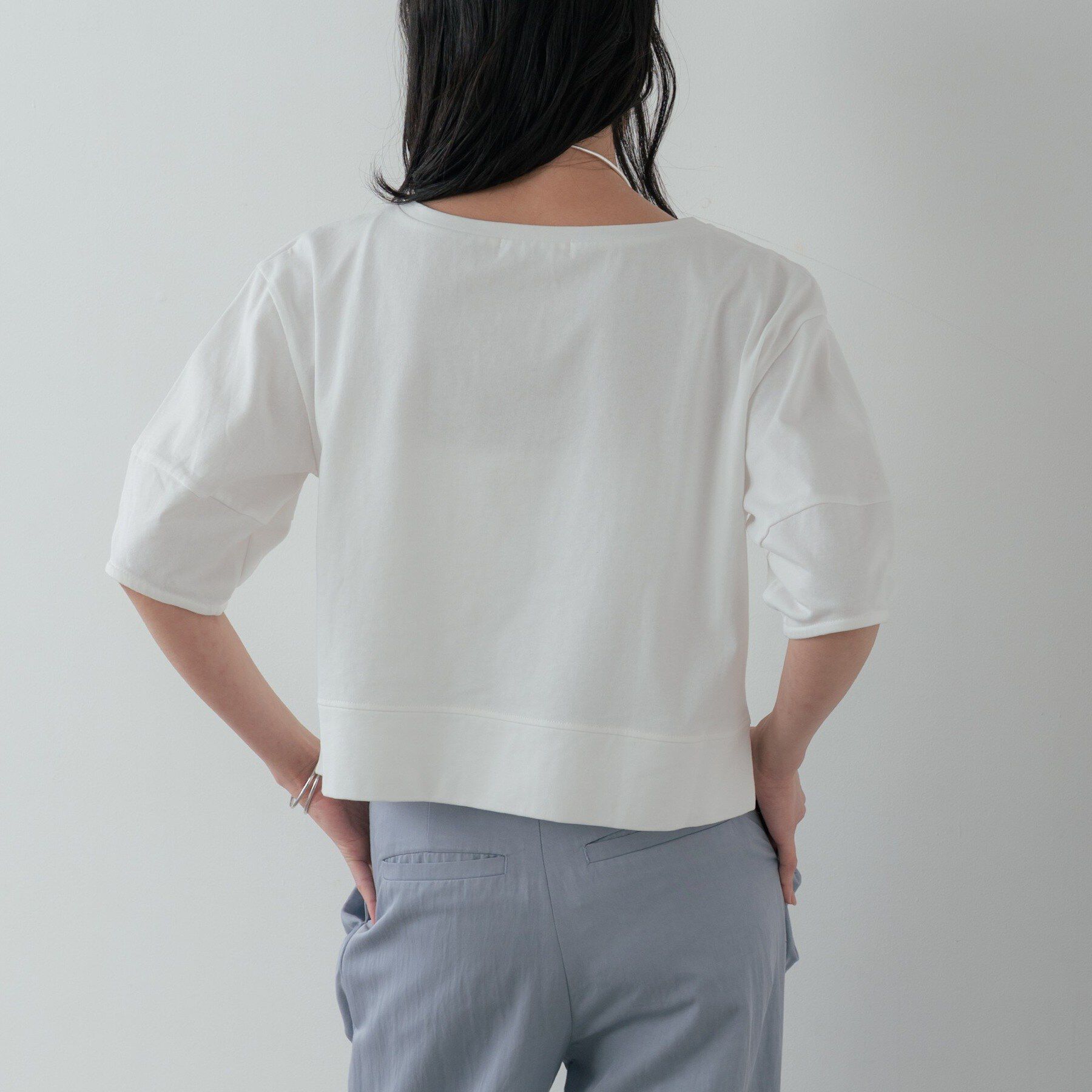 GALLEST「【マシンウォッシュ/接触冷感】ハーフスリーブフォルムカットソー」|Tシャツ・カットソー|