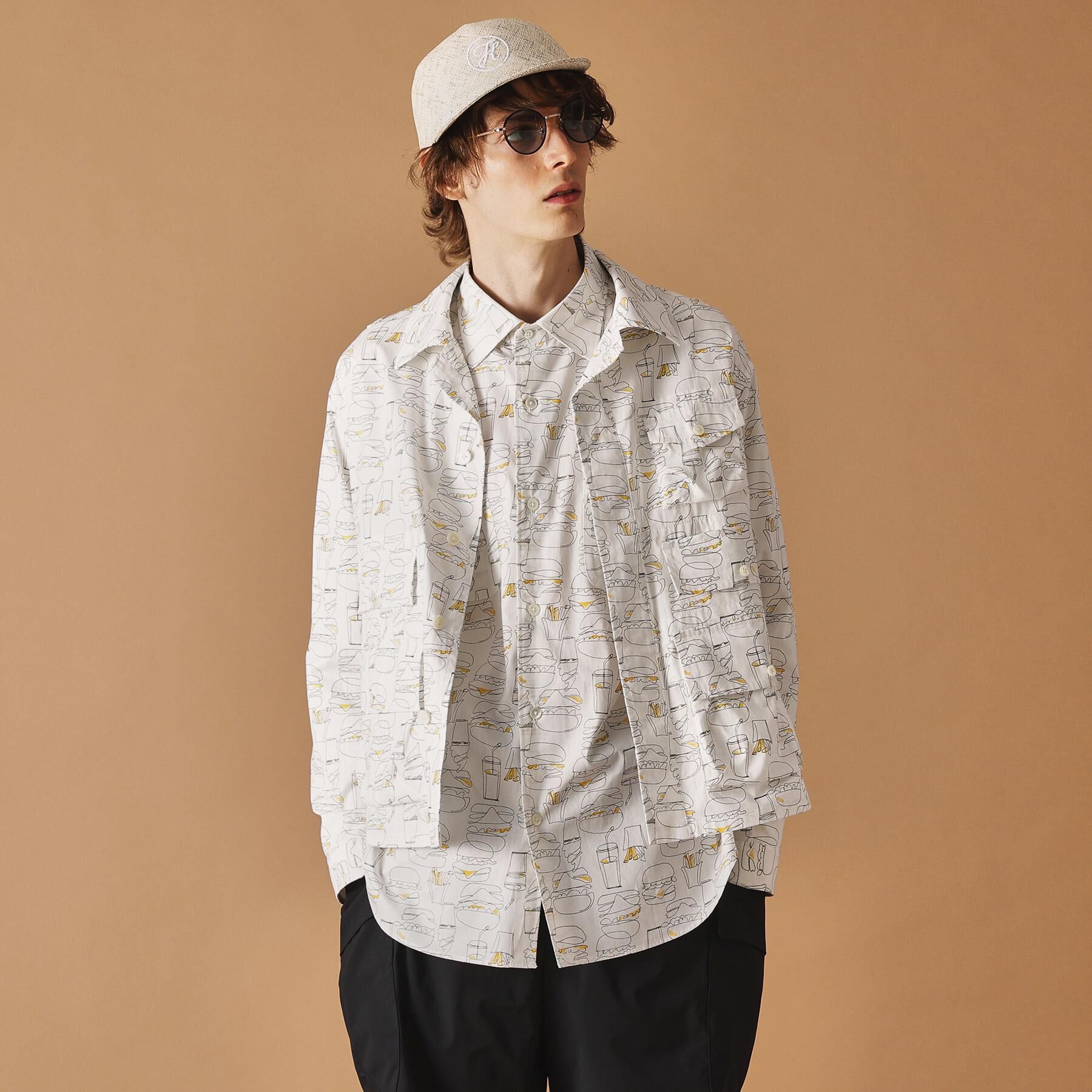 40CARATS&525「ハンバーガープリント シャツ」|シャツ・ブラウス|