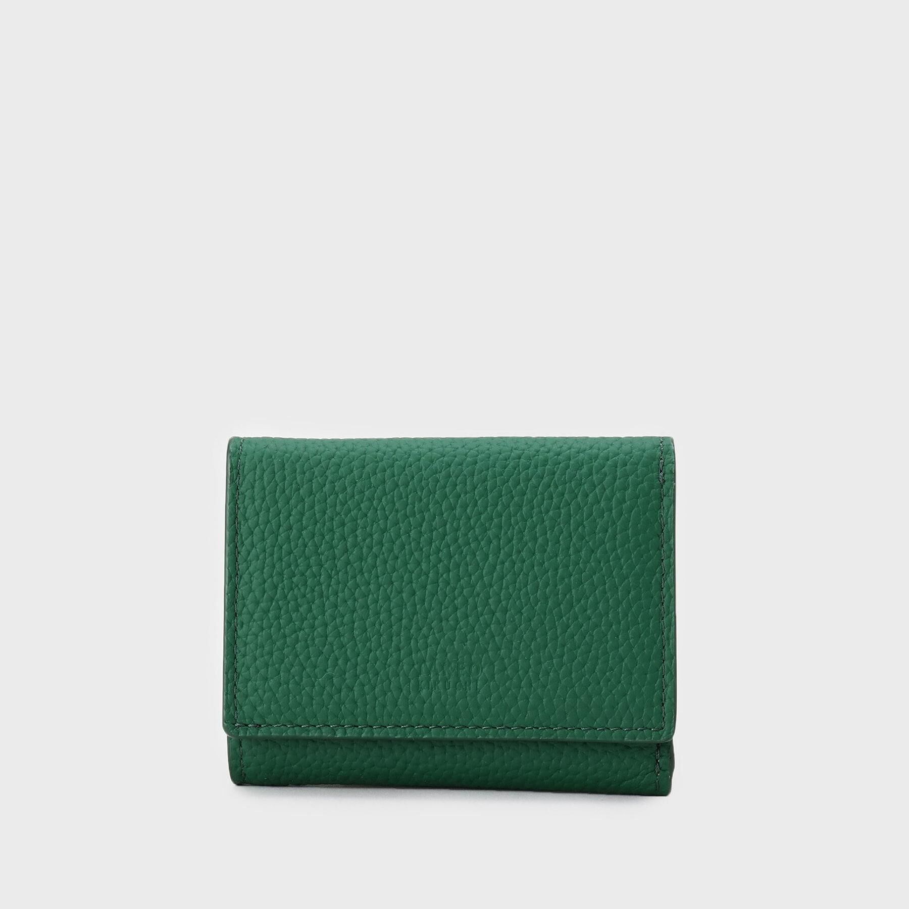 TAKEO KIKUCHI「ソフトシュリンクレザー三つ折り財布」|財布|グリーン(023)
