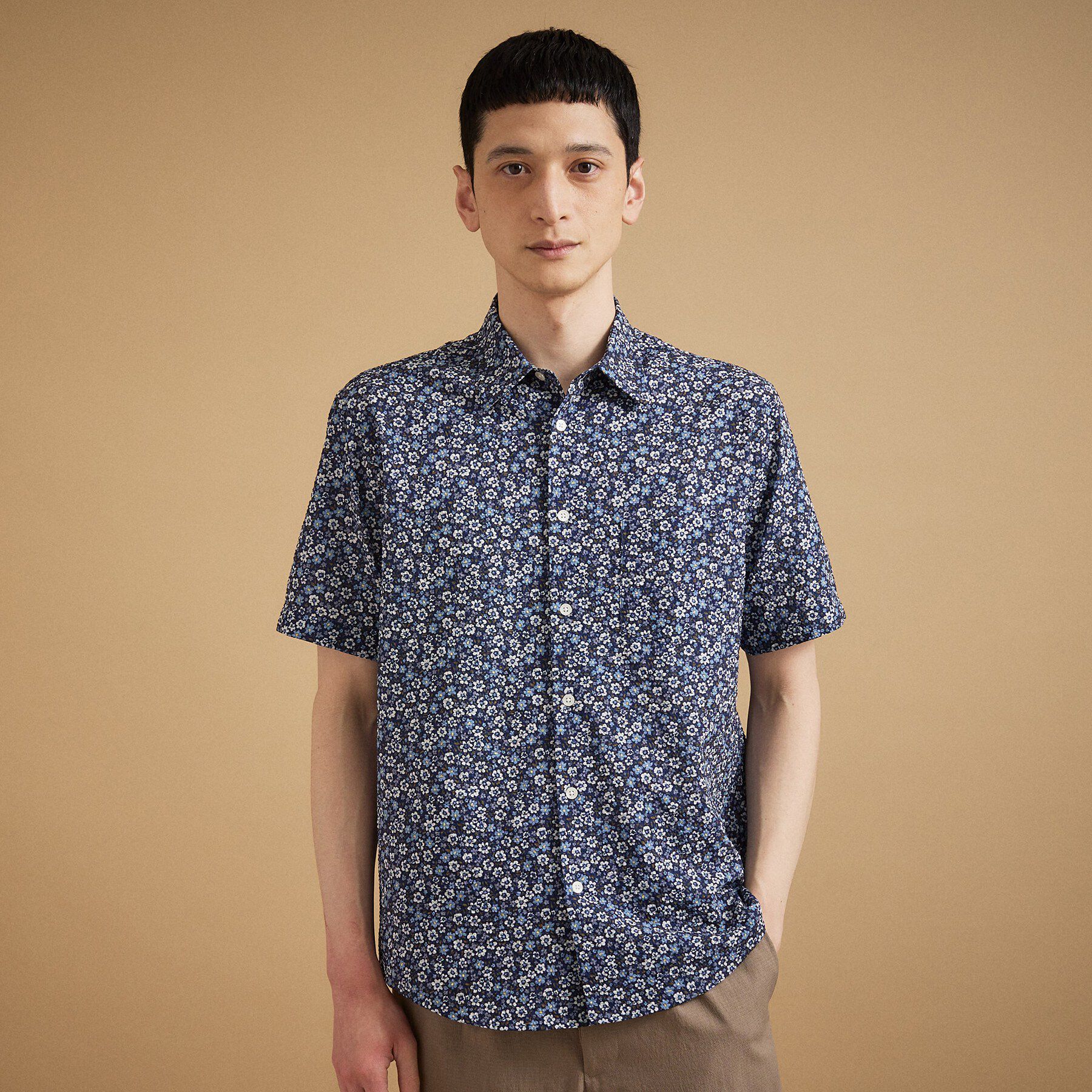 TAKEO KIKUCHI「リップル小花シャツ」|シャツ・ブラウス|