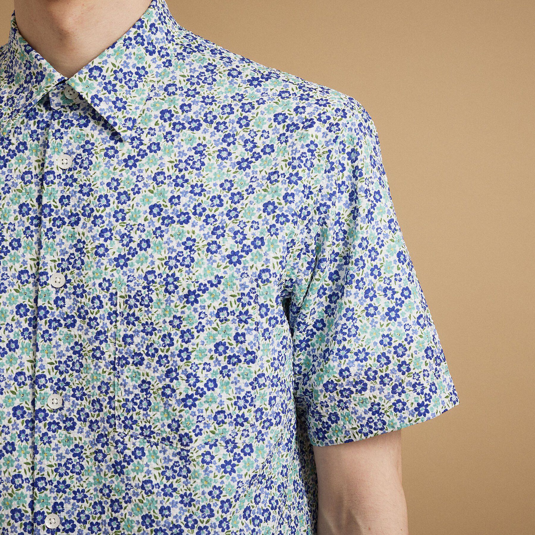 TAKEO KIKUCHI「リップル小花シャツ」|シャツ・ブラウス|