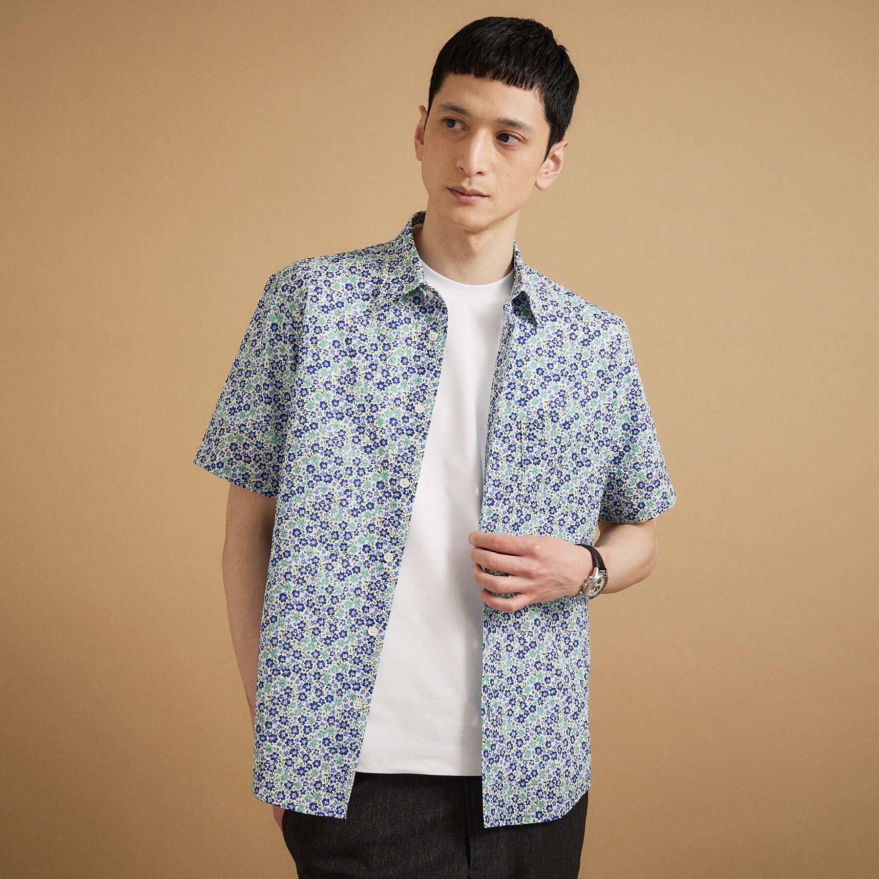 TAKEO KIKUCHI「リップル小花シャツ」|シャツ・ブラウス|