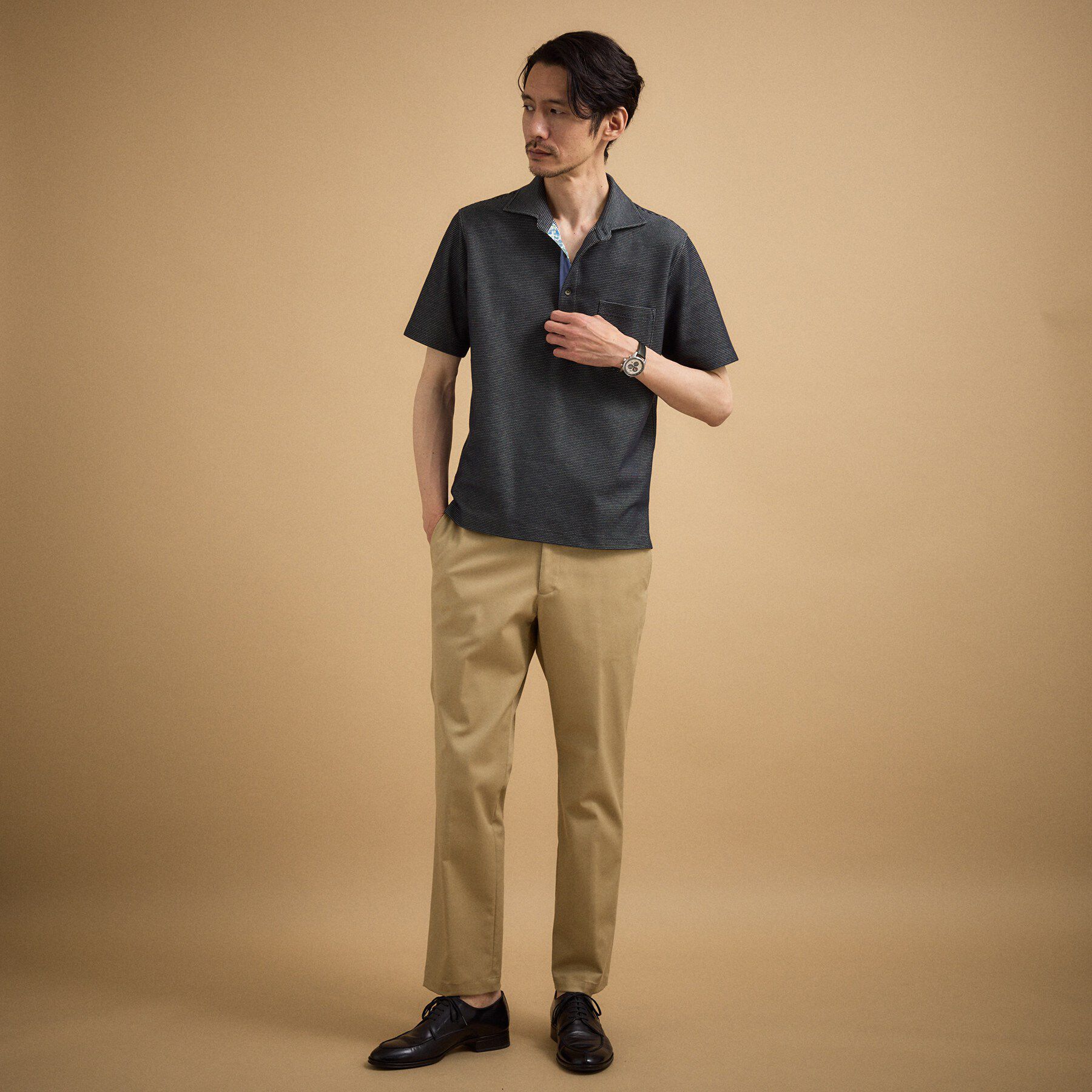 TAKEO KIKUCHI「【抗菌防臭】ハニカムメランジ ポロシャツ」|ポロシャツ|