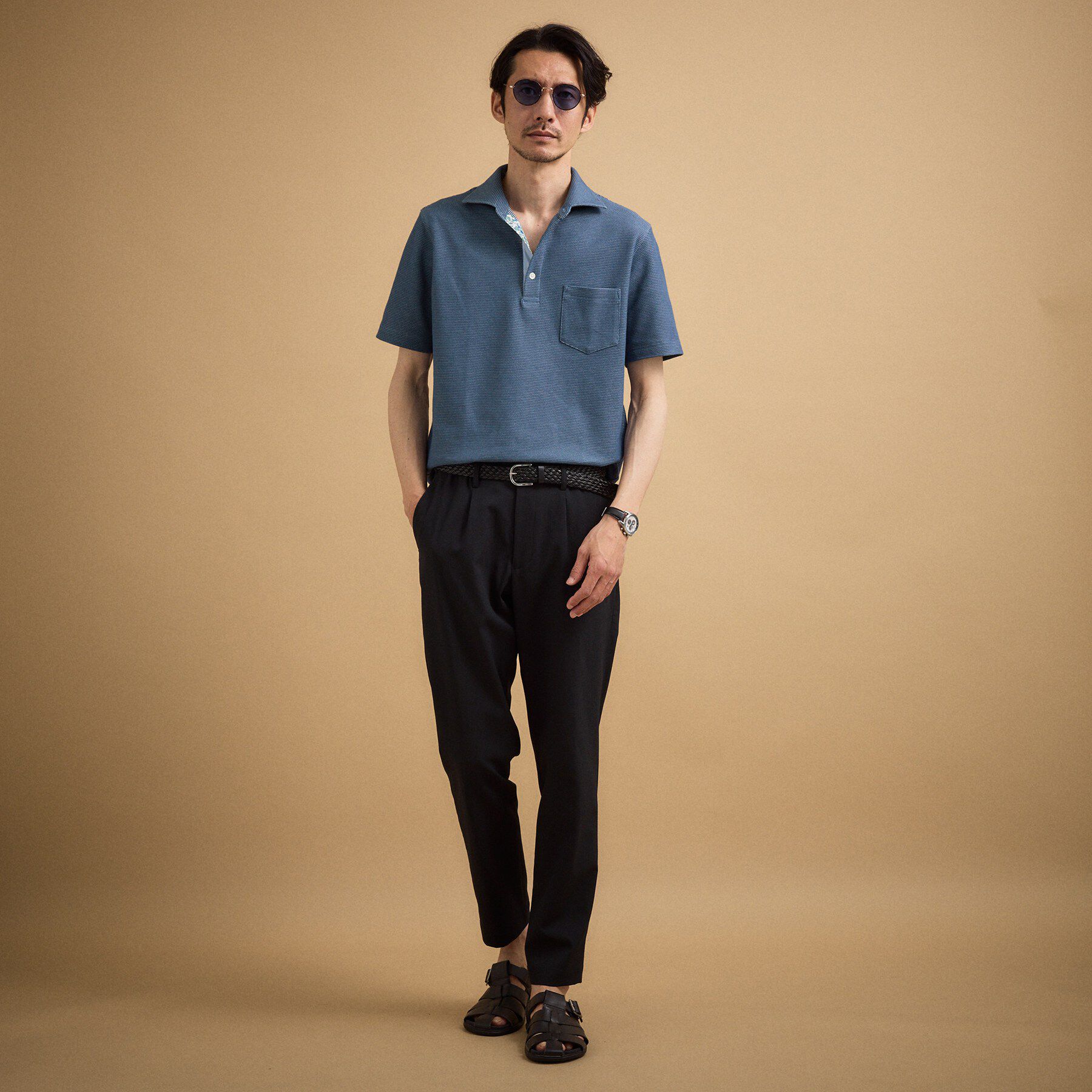 TAKEO KIKUCHI「【抗菌防臭】ハニカムメランジ ポロシャツ」|ポロシャツ|