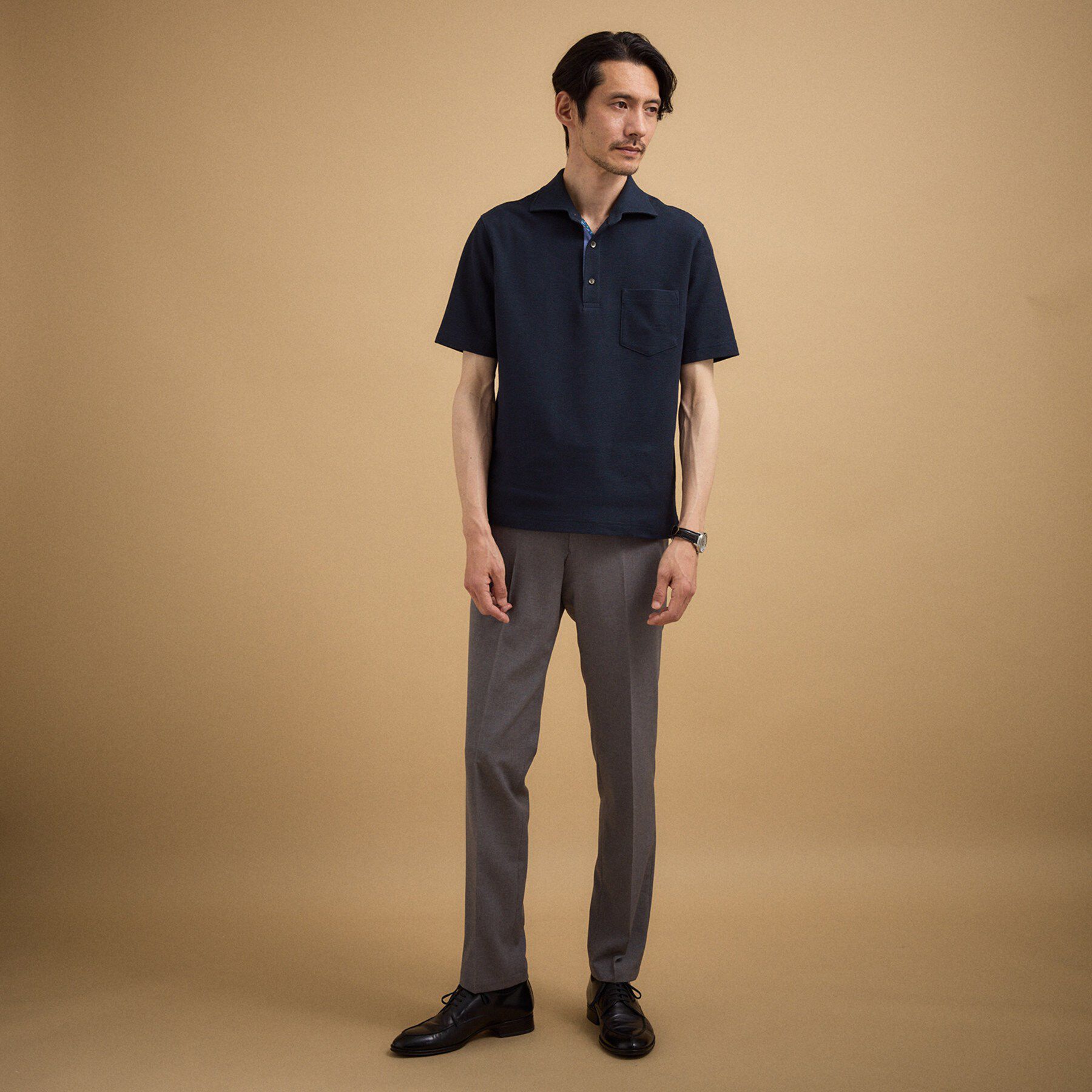 TAKEO KIKUCHI「【抗菌防臭】ハニカムメランジ ポロシャツ」|ポロシャツ|