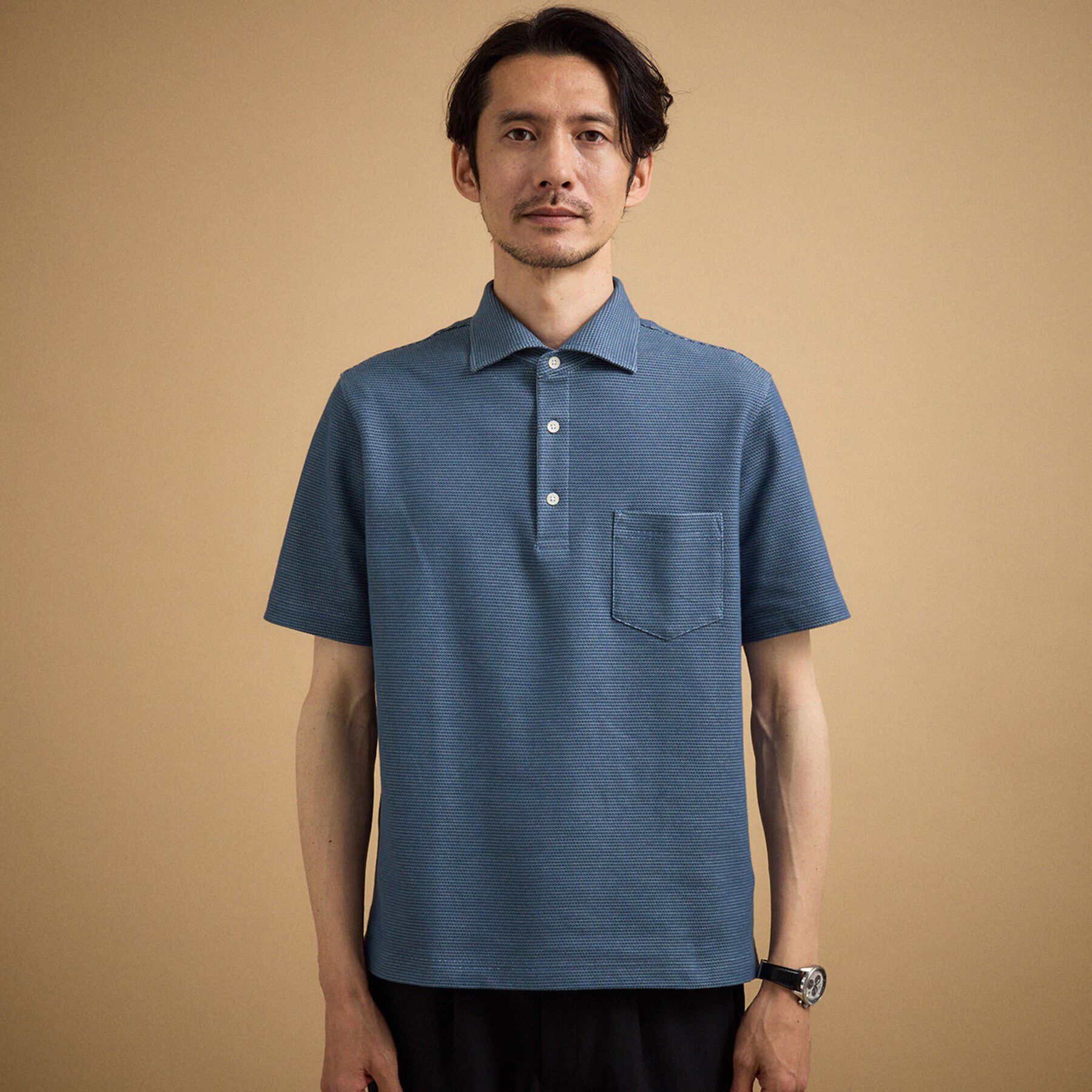 TAKEO KIKUCHI「【抗菌防臭】ハニカムメランジ ポロシャツ」|ポロシャツ|