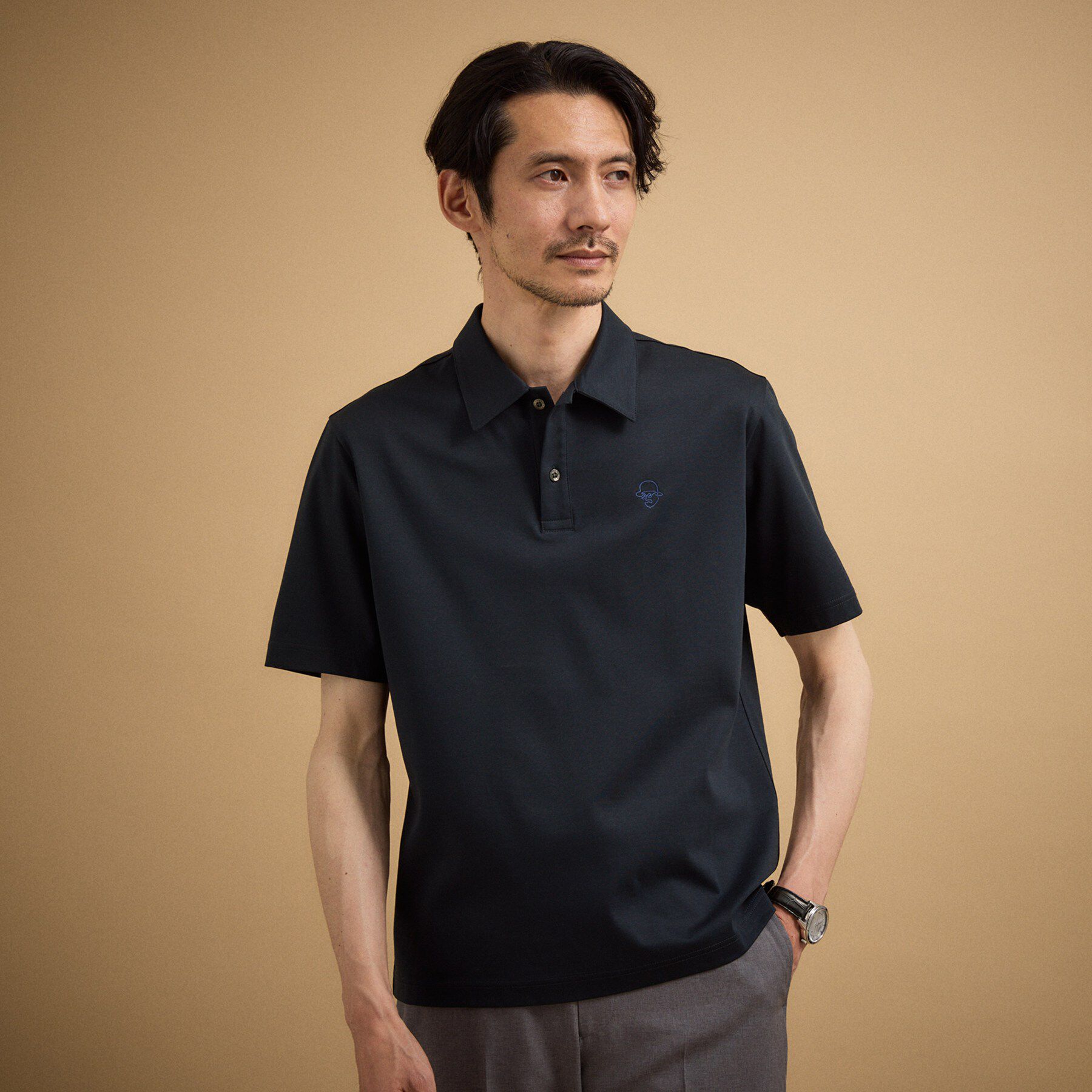 TAKEO KIKUCHI「アイスクリアコットン ワンポイント ポロシャツ」|ポロシャツ|