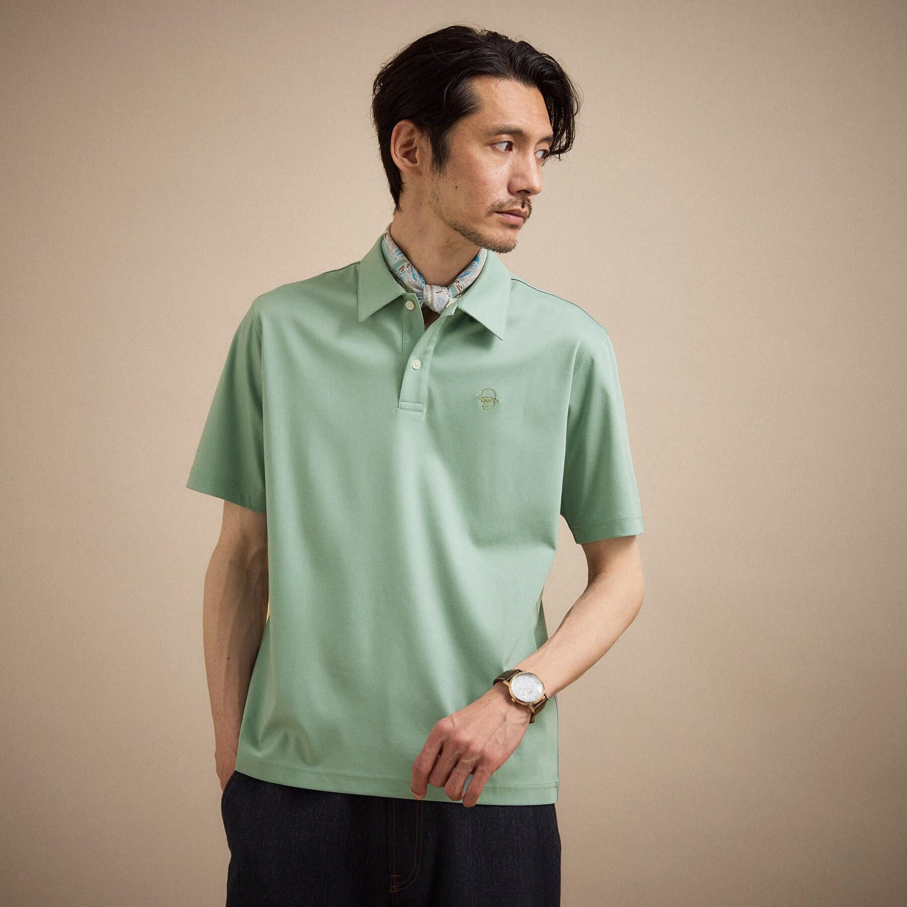 TAKEO KIKUCHI「アイスクリアコットン ワンポイント ポロシャツ」|ポロシャツ|ミントグリーン(02