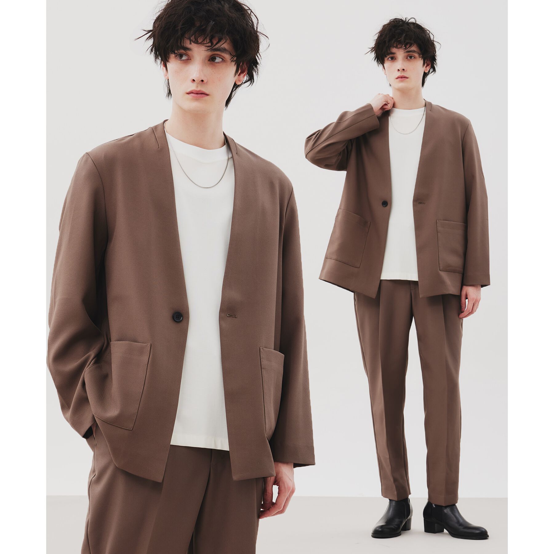 tk.TAKEO KIKUCHI「アソートセットアップ」|スーツ|サンドベージュ(35