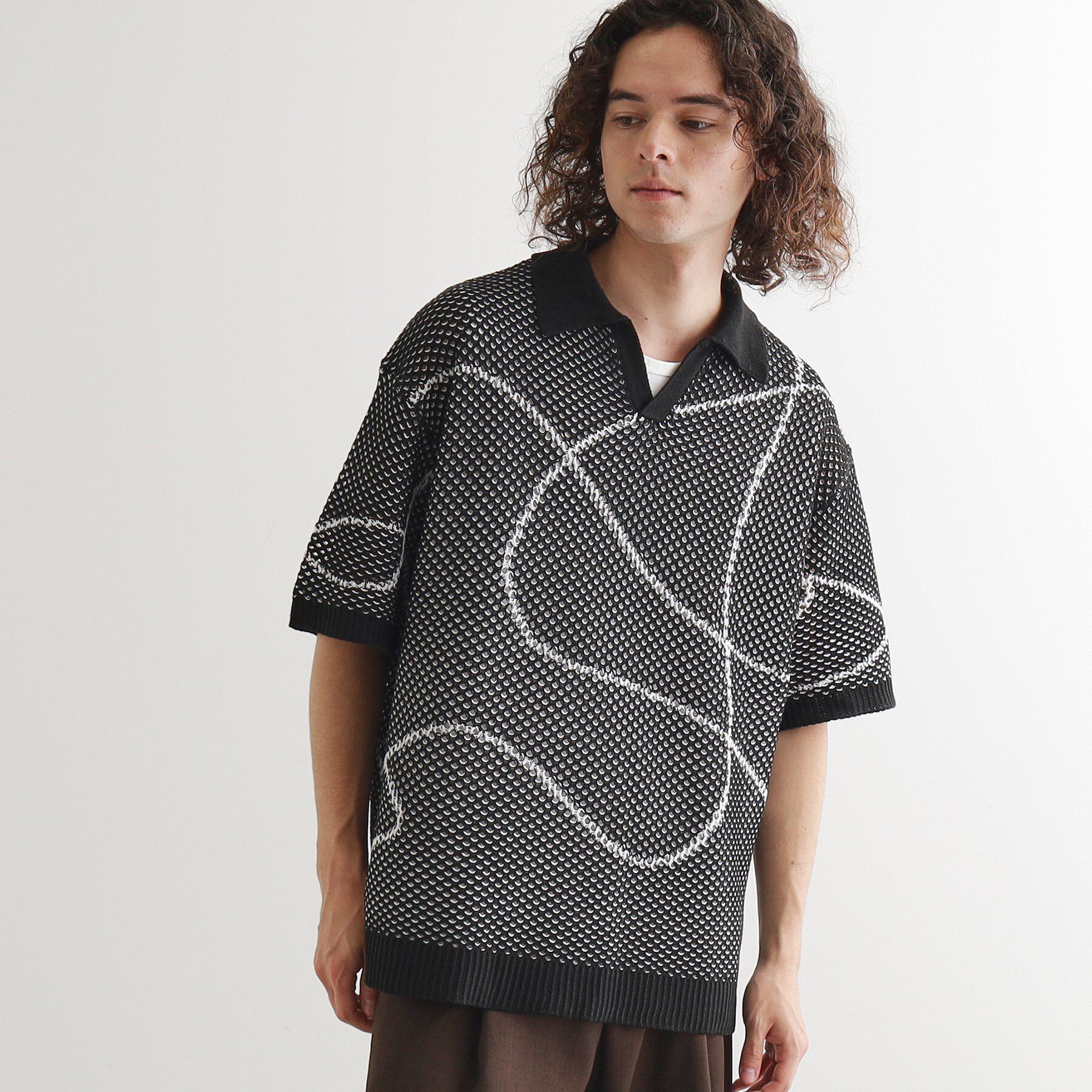 tk.TAKEO KIKUCHI「ラインアートニットポロ」|ニット・セーター|