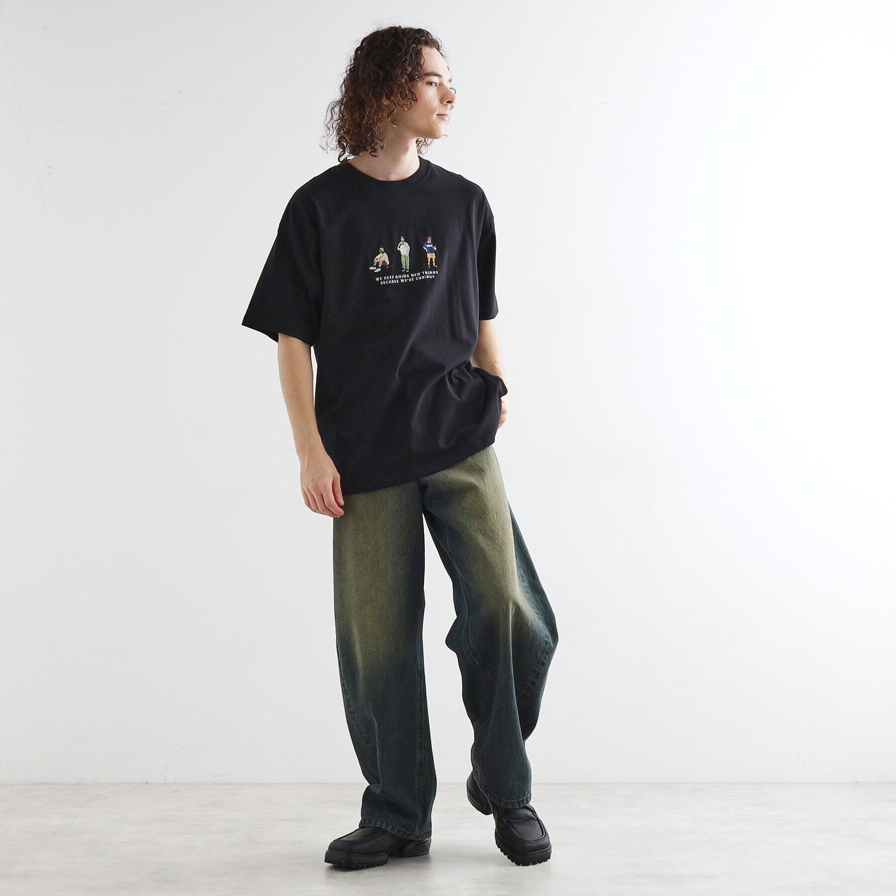 tk.TAKEO KIKUCHI「ピープル刺繍Tシャツ」|Tシャツ・カットソー|