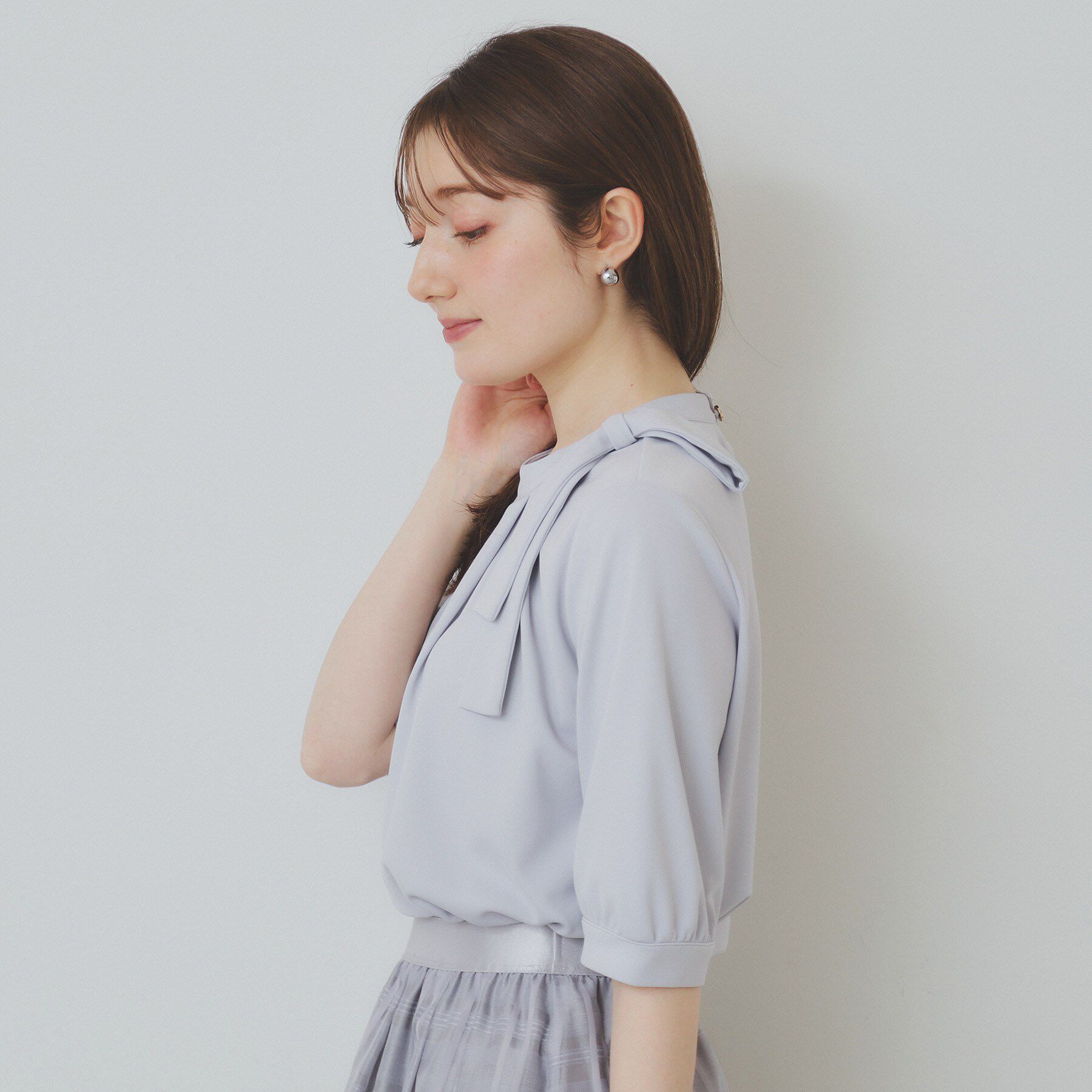 index「サイドリボンデザイントップス【UV/接触冷感/吸水速乾/洗濯機洗い可】」|シャツ・ブラウス|