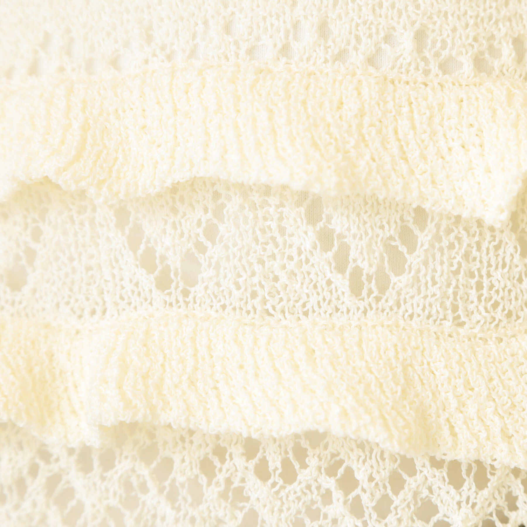 index「透かし編みミニペプラムノースリーブニット【洗濯機OK】」|ニット・セーター|