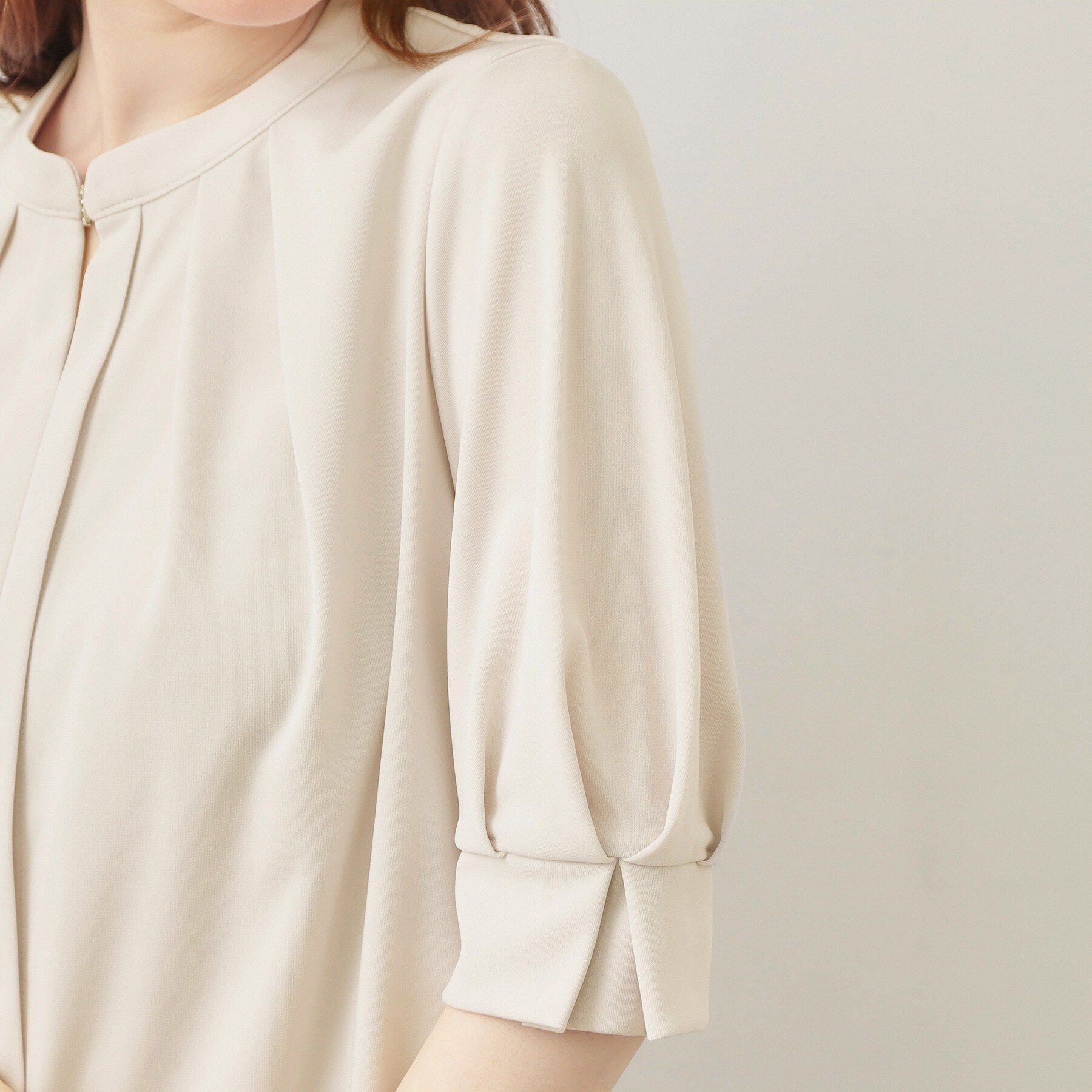 index「アセテートライクバンドカラートップス【洗濯機OK／吸水速乾／接触冷感／UVケア】」|Tシャツ・カットソー|