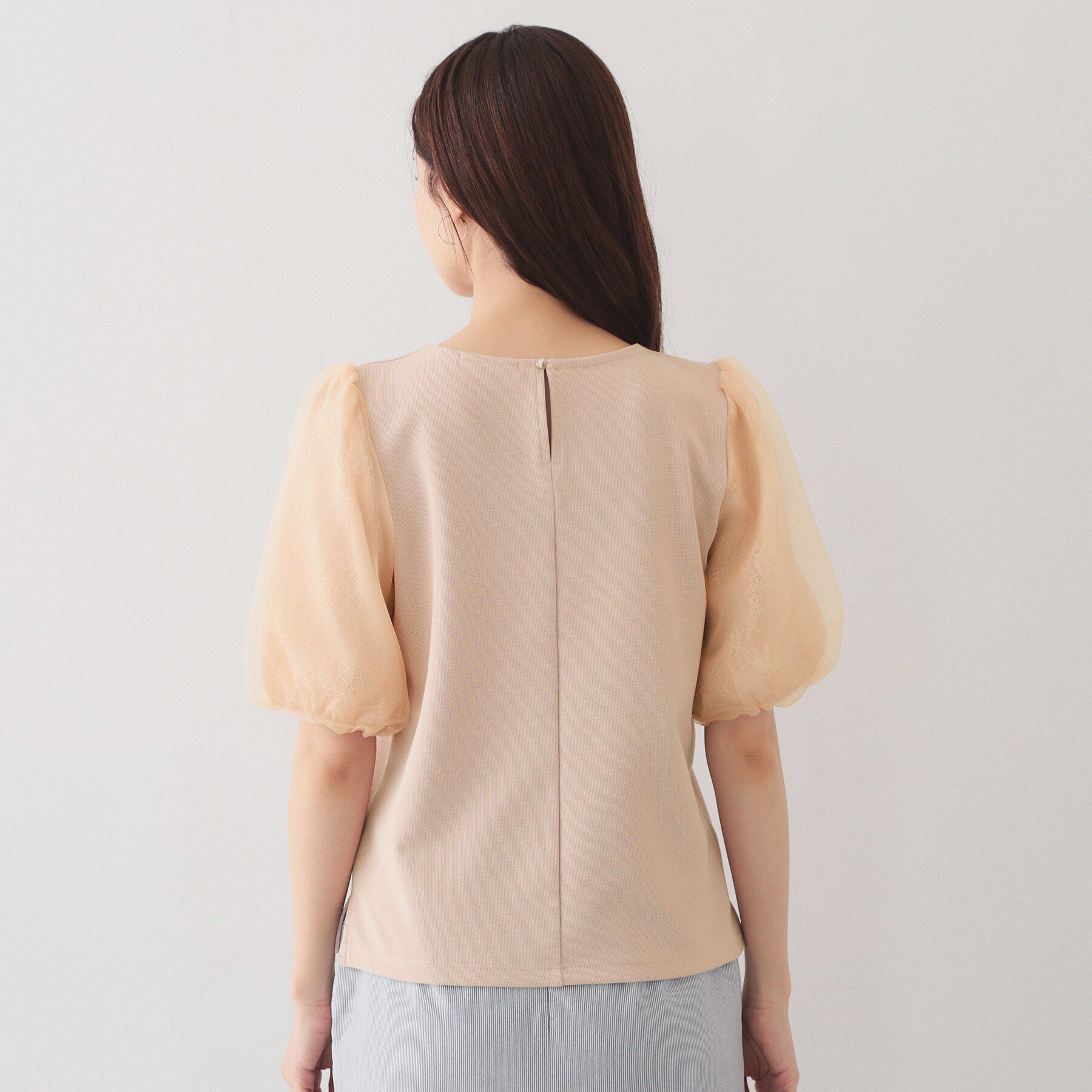 index「シアーバルーンスリーブトップス【洗濯機OK・接触冷感・UVケア】」|Tシャツ・カットソー|