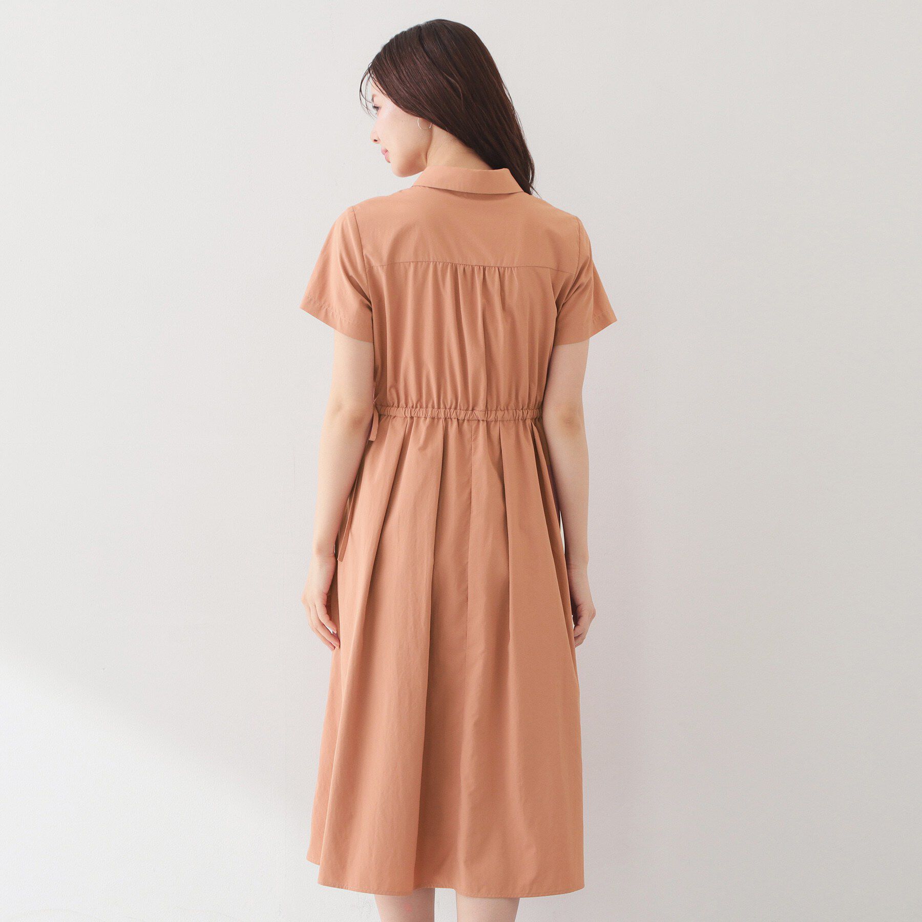 index「サイドリボンシャツワンピース【洗濯機OK・防シワ】」|ワンピース|