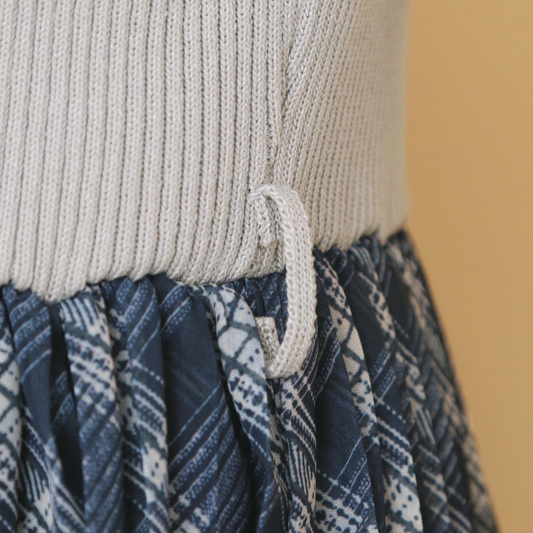 index「チェックプリーツドッキングニットワンピース【洗濯機OK】」|ワンピース|