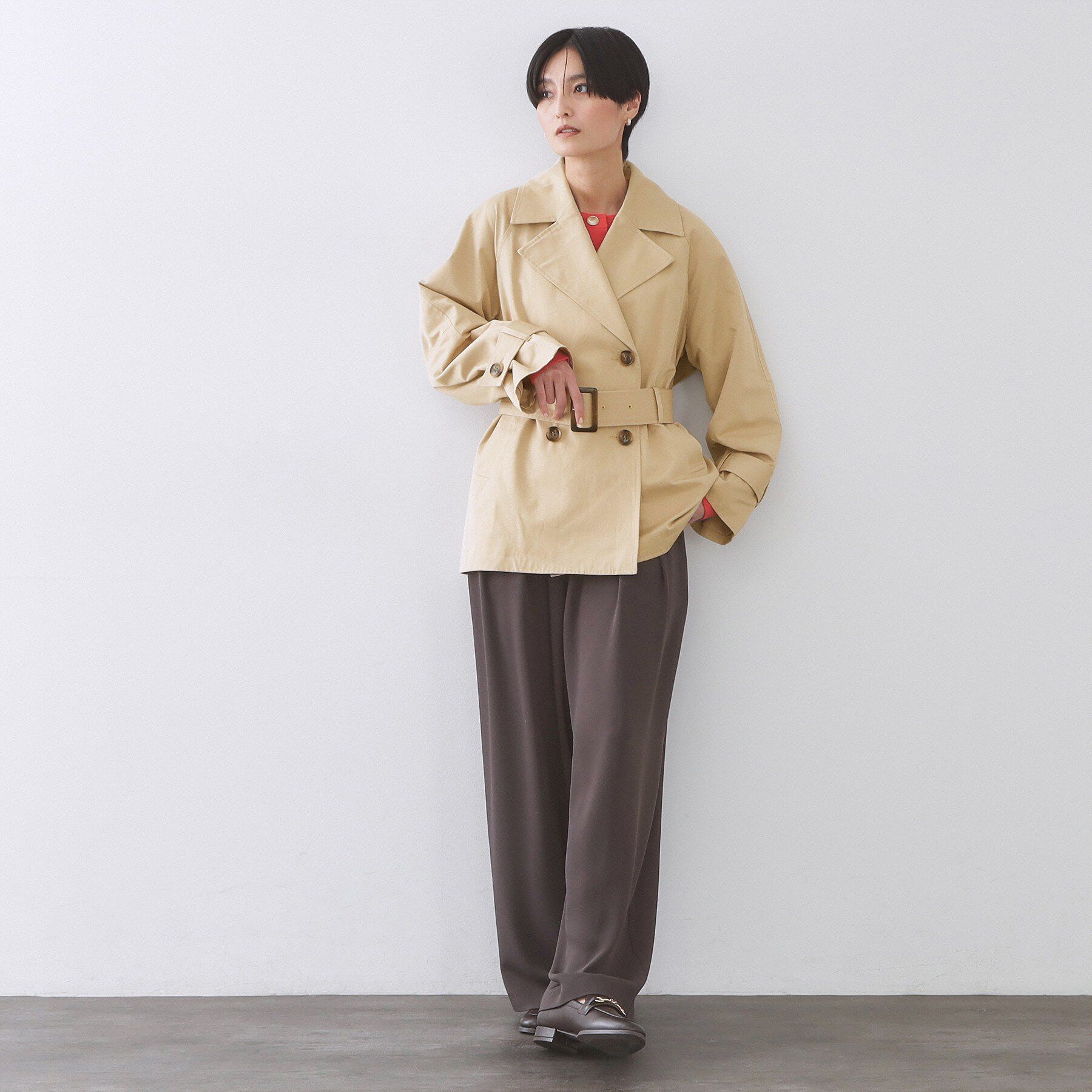 OPAQUE.CLIP「ミドルトレンチコート【洗濯機OK】」|トレンチコート|