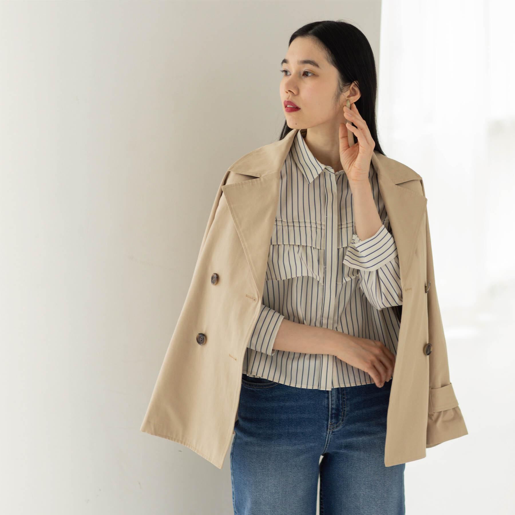 OPAQUE.CLIP「ミドルトレンチコート【洗濯機OK】」|トレンチコート|