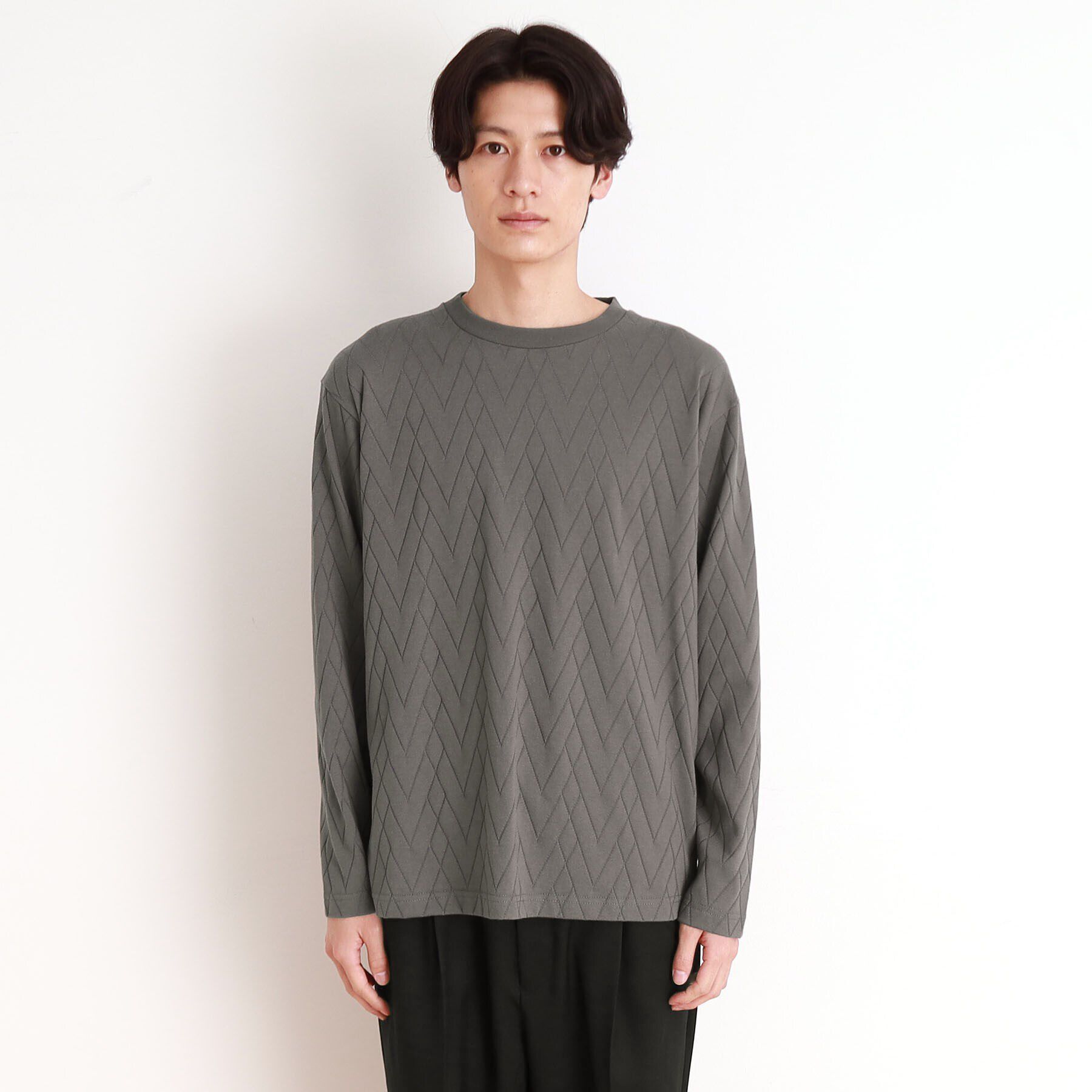 THE SHOP TK「ジオメトリックリンクス長袖Tシャツ ON／OFF兼用」|Tシャツ・カットソー|