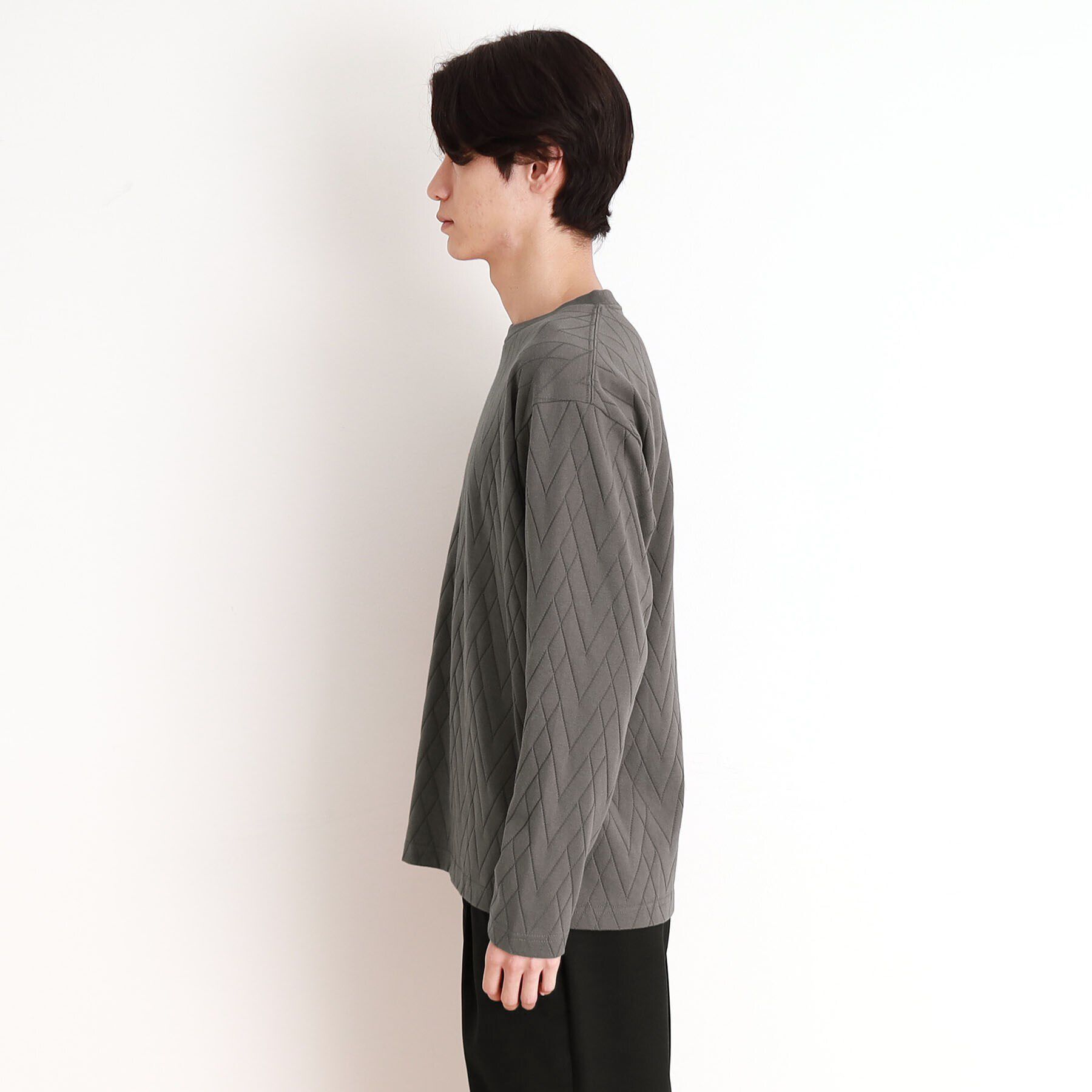 THE SHOP TK「ジオメトリックリンクス長袖Tシャツ ON／OFF兼用」|Tシャツ・カットソー|