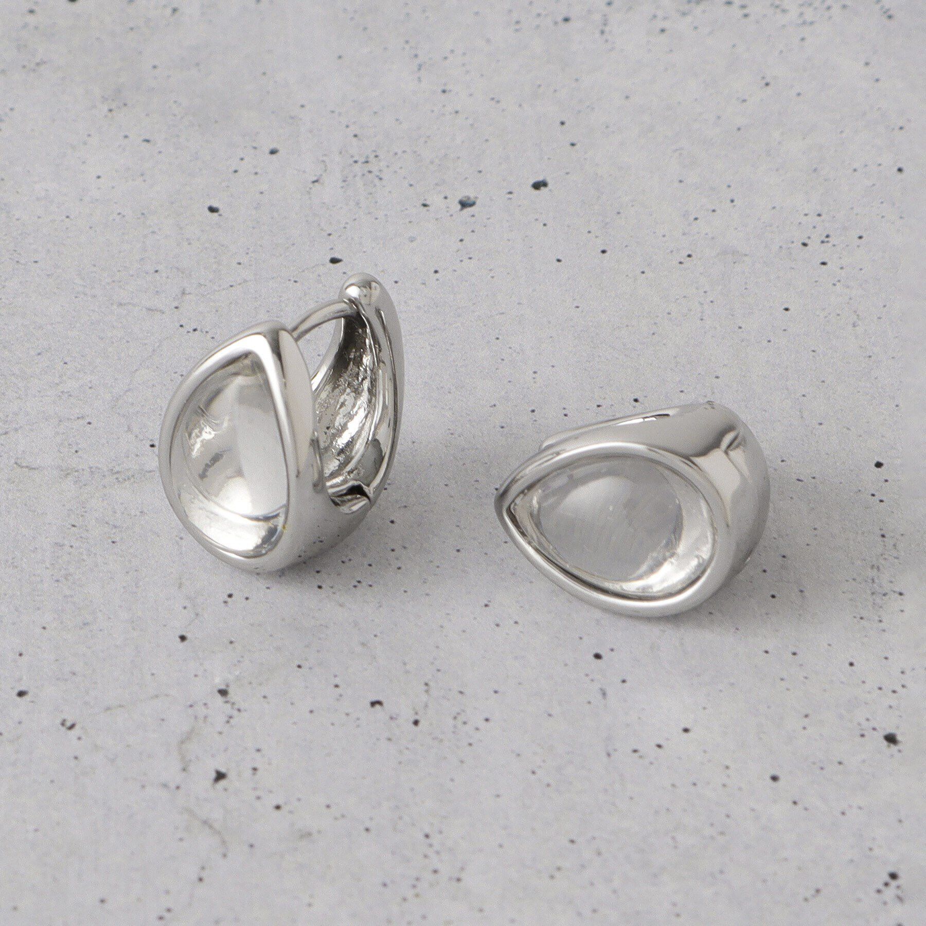 THE SHOP TK「クリアドロップメタルコンビピアス」|ピアス|シルバー(006)