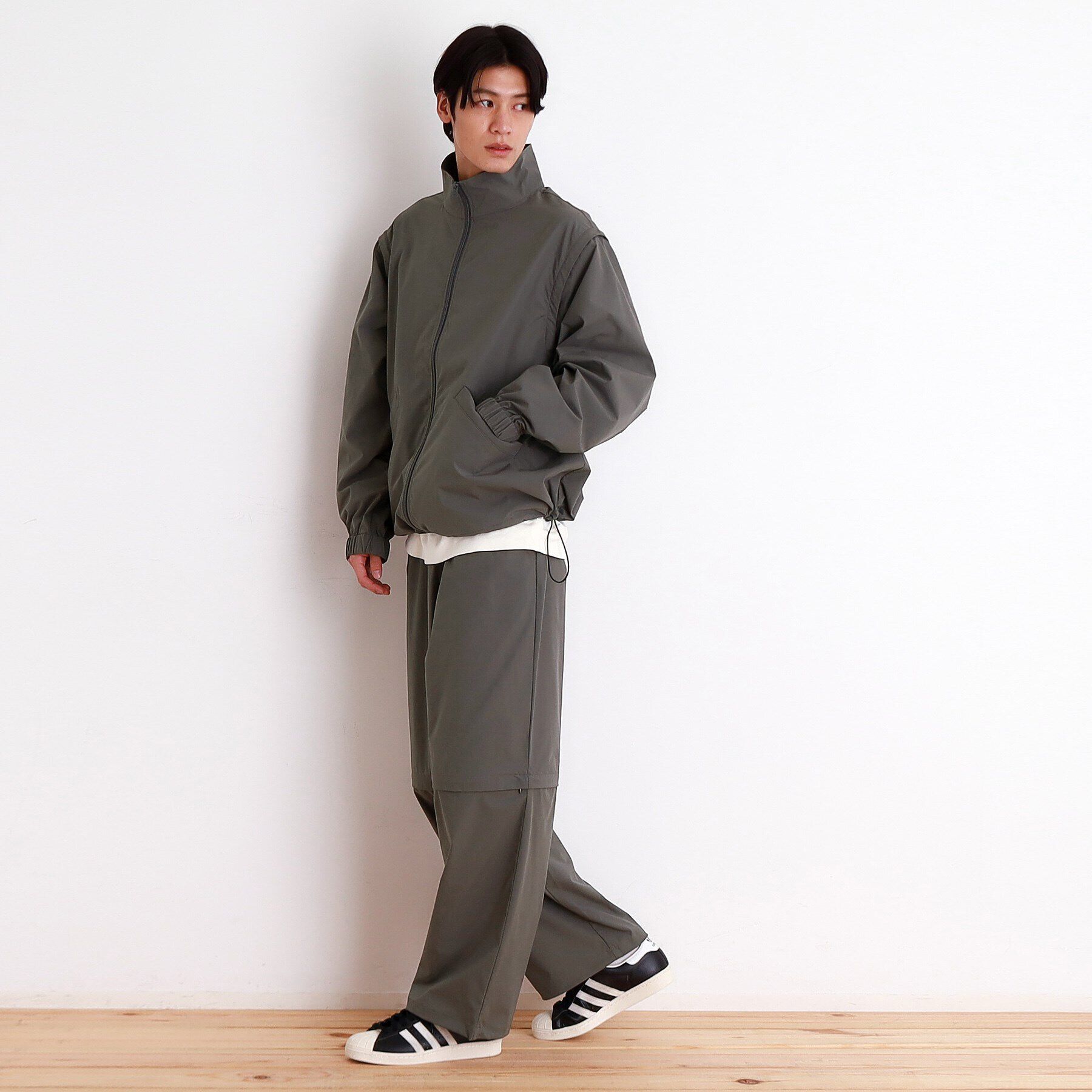 THE SHOP TK「デタッチャブルスタンドブルゾン＆ベスト　セットアップ可/2WAY」|ブルゾン・スタジャン|