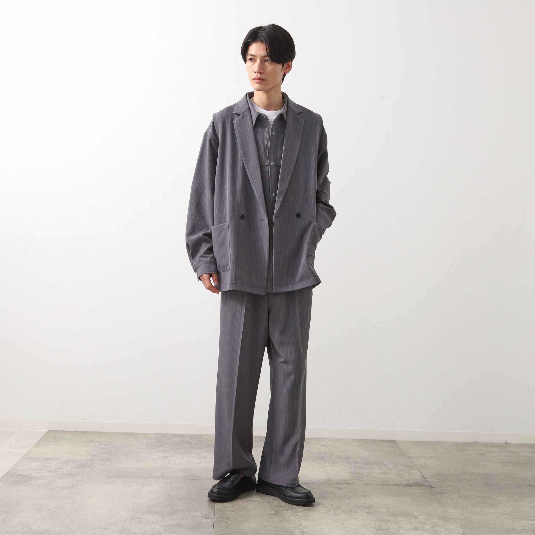 THE SHOP TK「ダブルポケットシャツ【セットアップ可/洗濯機OK】」|シャツ・ブラウス|