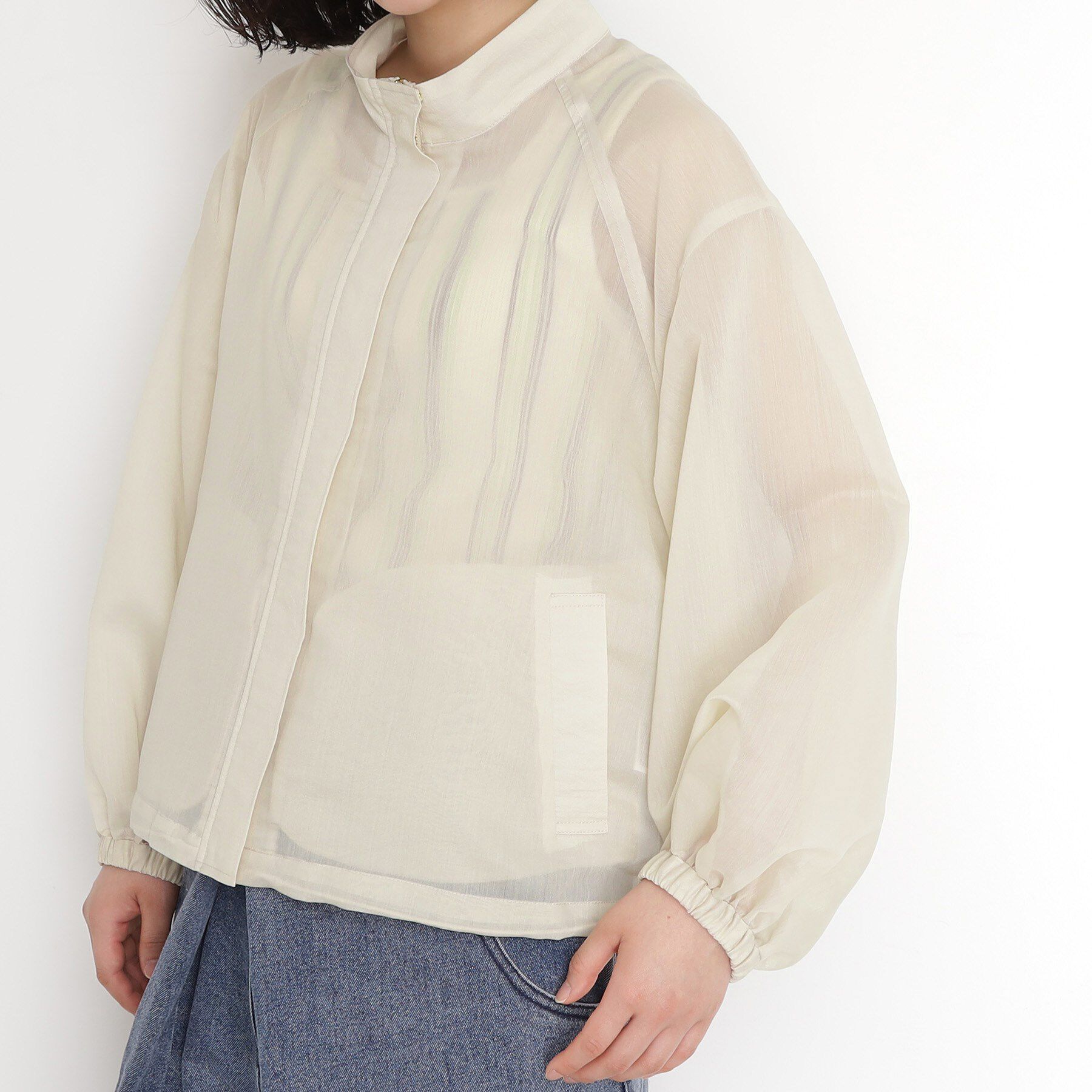 THE SHOP TK「シアースタンドカラーブルゾン【洗える】」|ブルゾン・スタジャン|